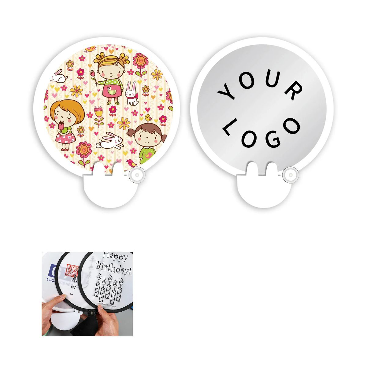 Foldable Hand Fan Polyester for Daily Use 1