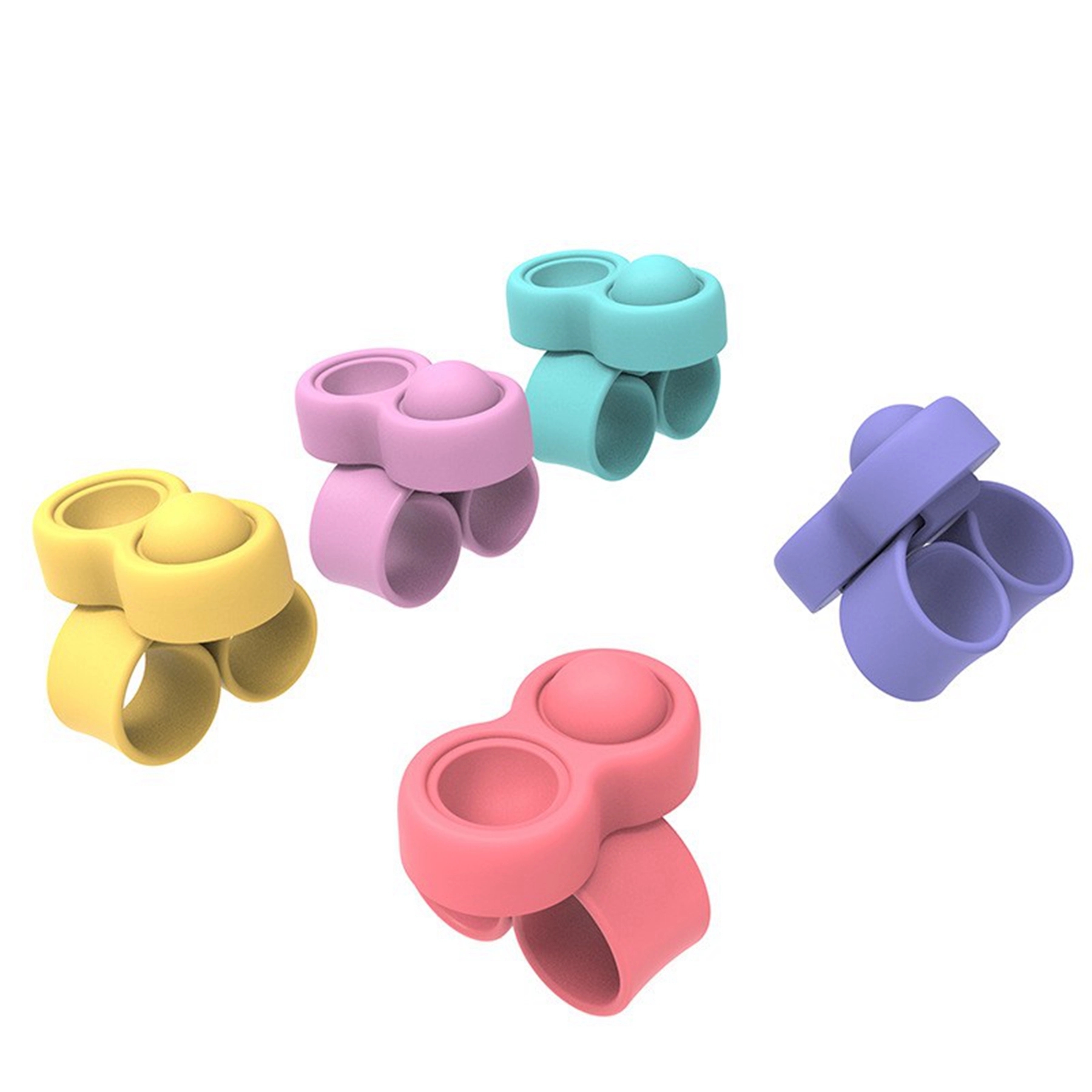 Fidget Sensory Wrist Band Steering Wheel Silicone Clap Ring 2