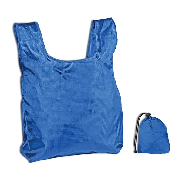 Brand Nylon Folding Tote With Drawstring Pouch 4