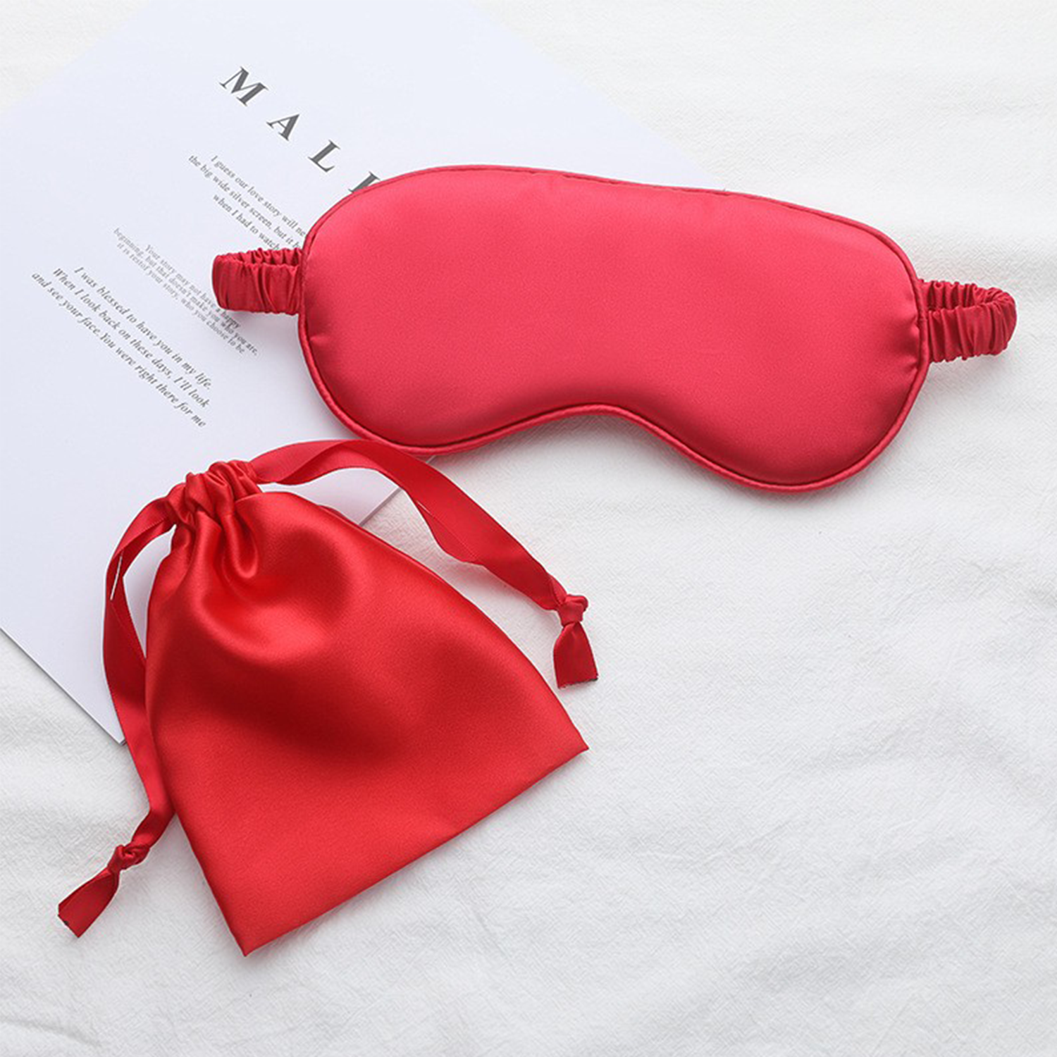 Simulated Silk Eye Mask With Pouch 10