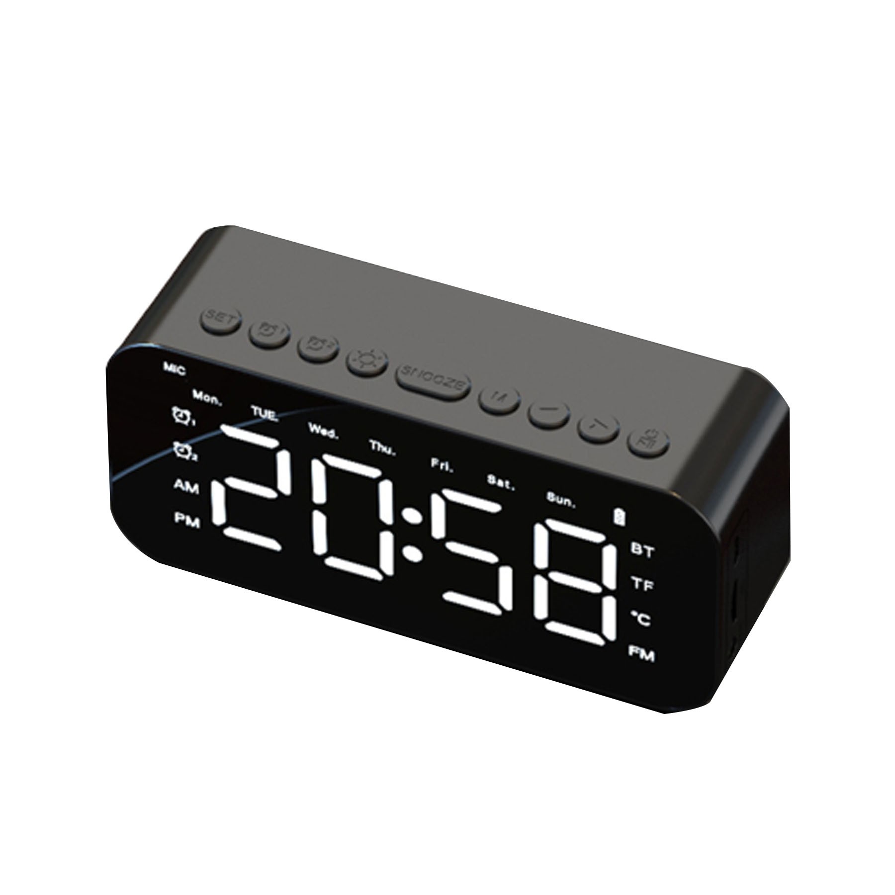 Digital Clock With Wireless Speaker 2