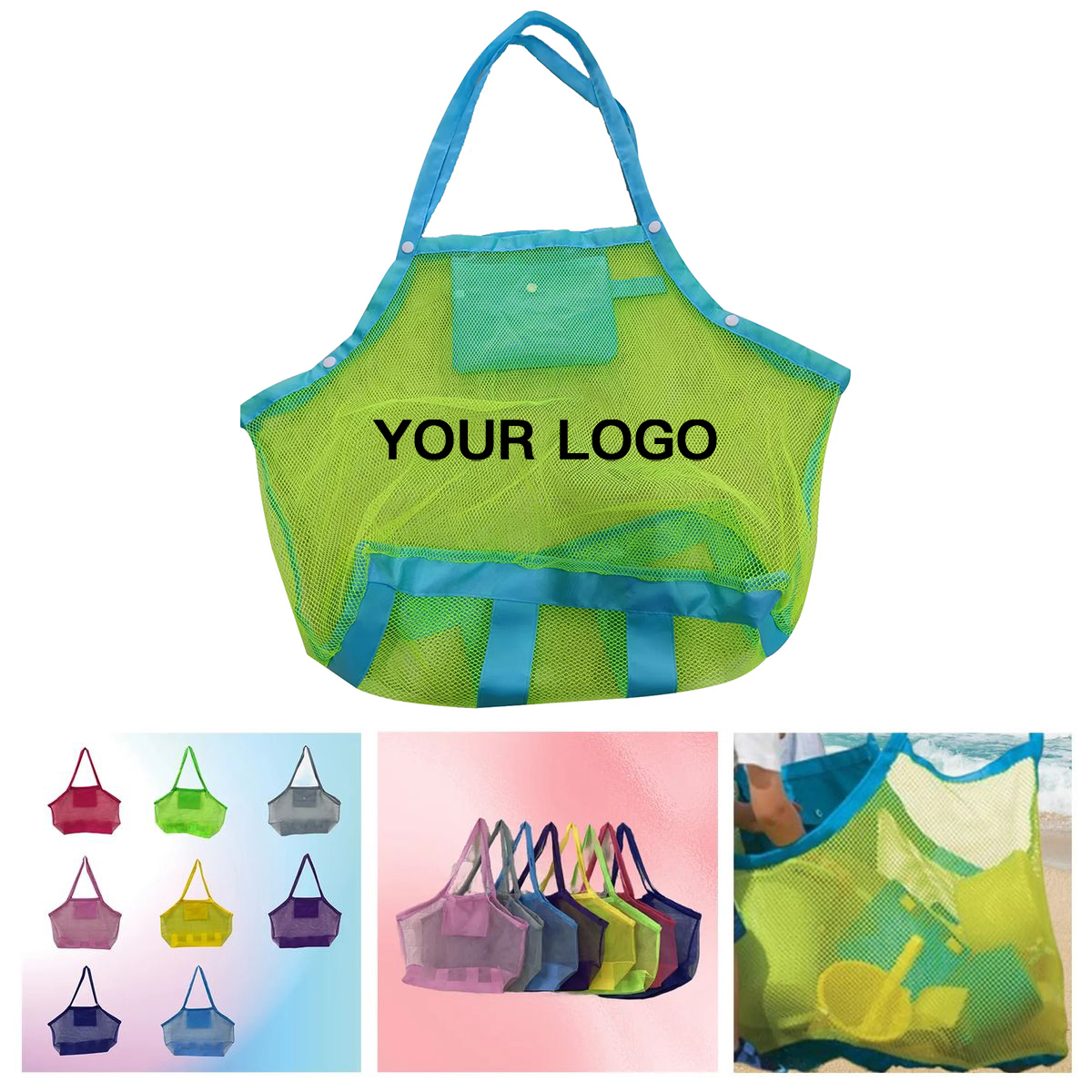 Oversized Polyester Beach Tote 20 Inch for Summer Trips 3