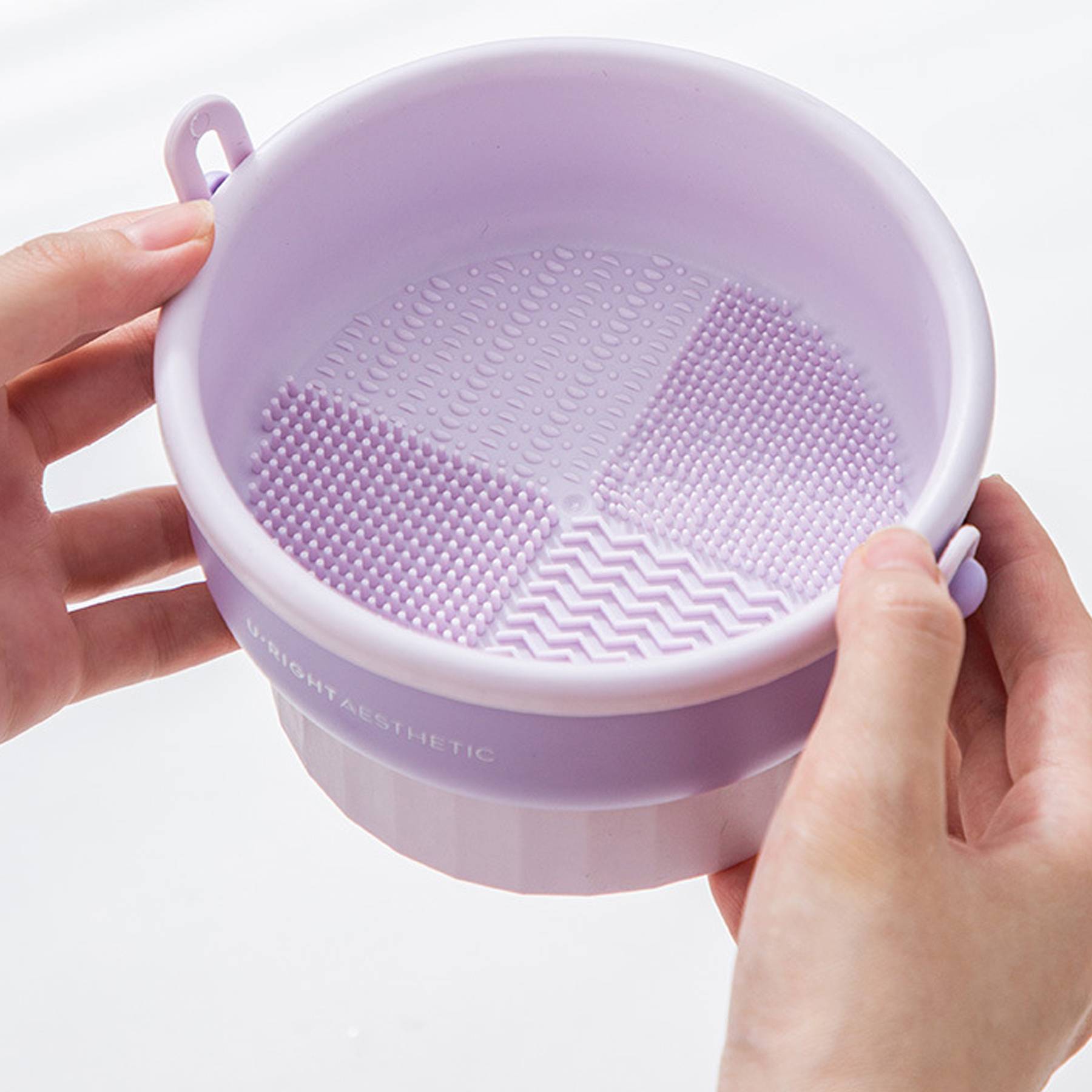 Silicone Beauty egg makeup brush cleaning basket 5