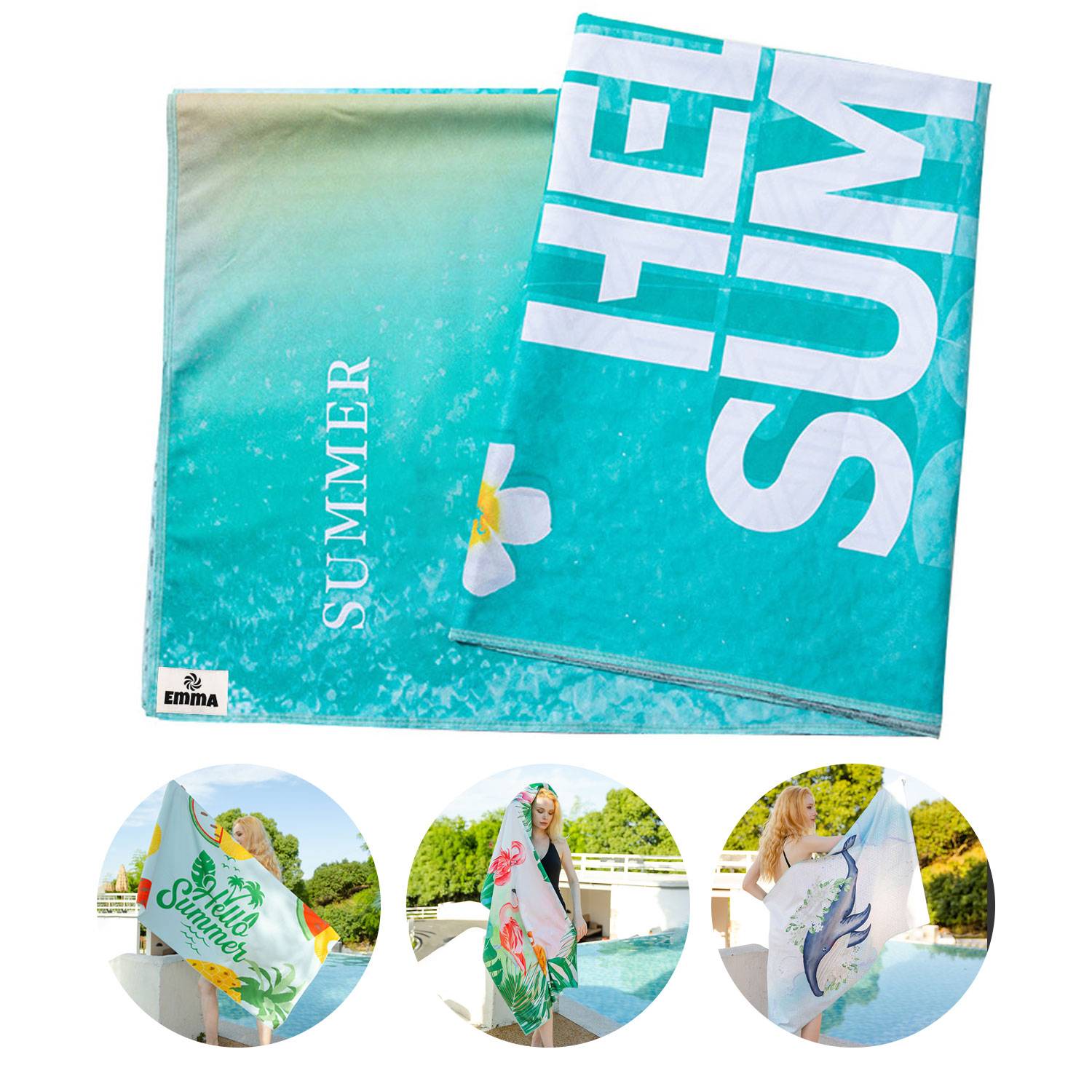 Subli-Plush Velour Beach Towel