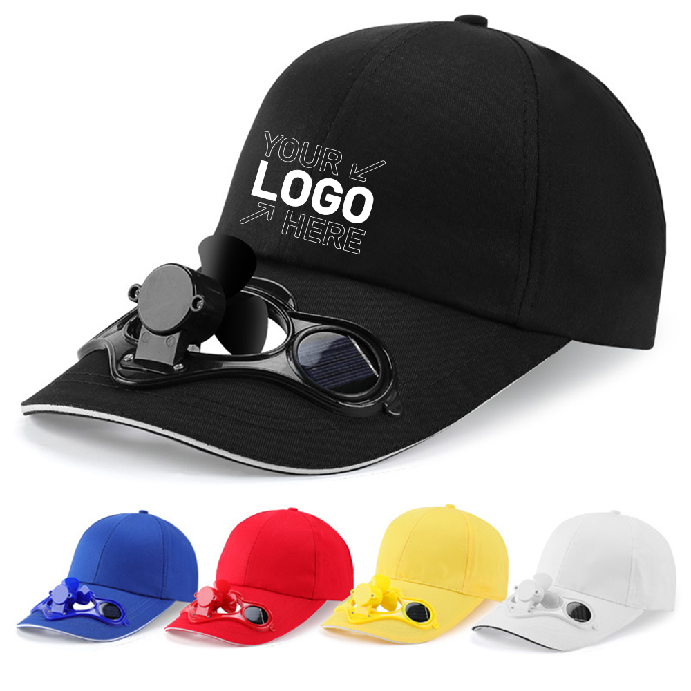 Solar Power Cooling Fan Baseball Cap 1