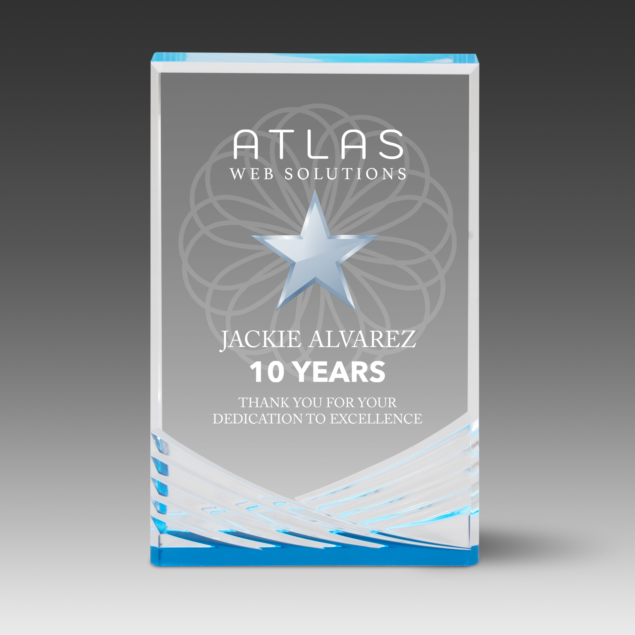 Reflective Stand Up Inspire Award (4"x7"x1") 2