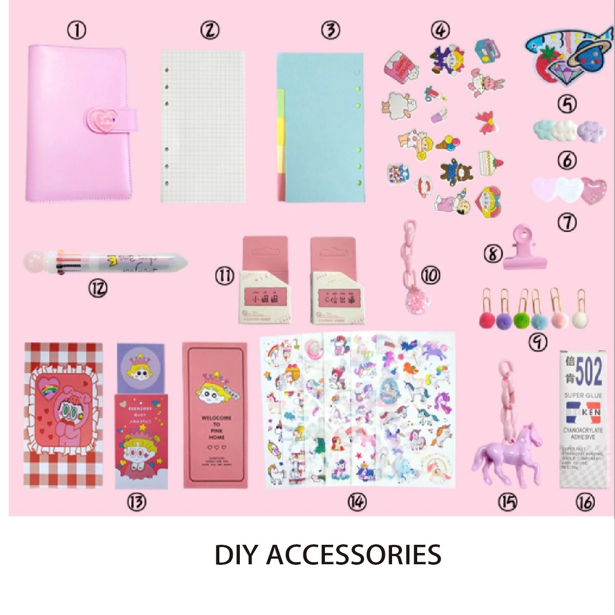 A6 Cute DIY Scrapbook 90Pages Journal 2