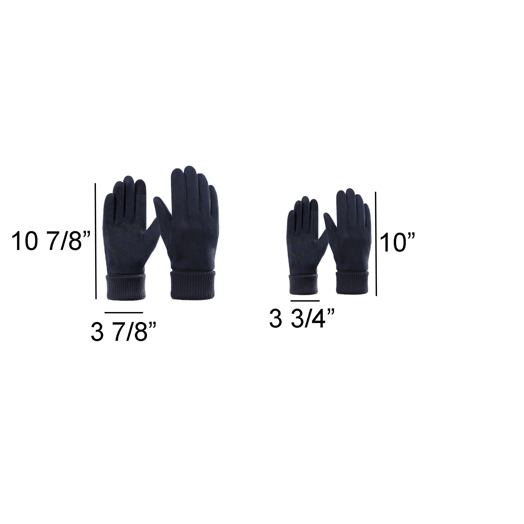 Spot Lined Touchscreen Text Gloves 2