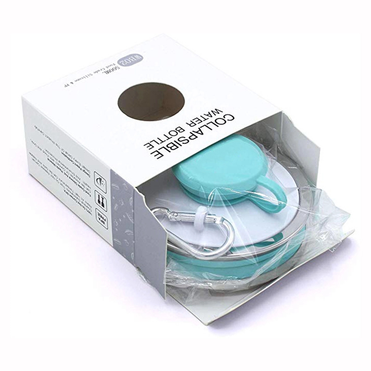 Collapsible Hourglass Shape Silicone Water Bottle 7