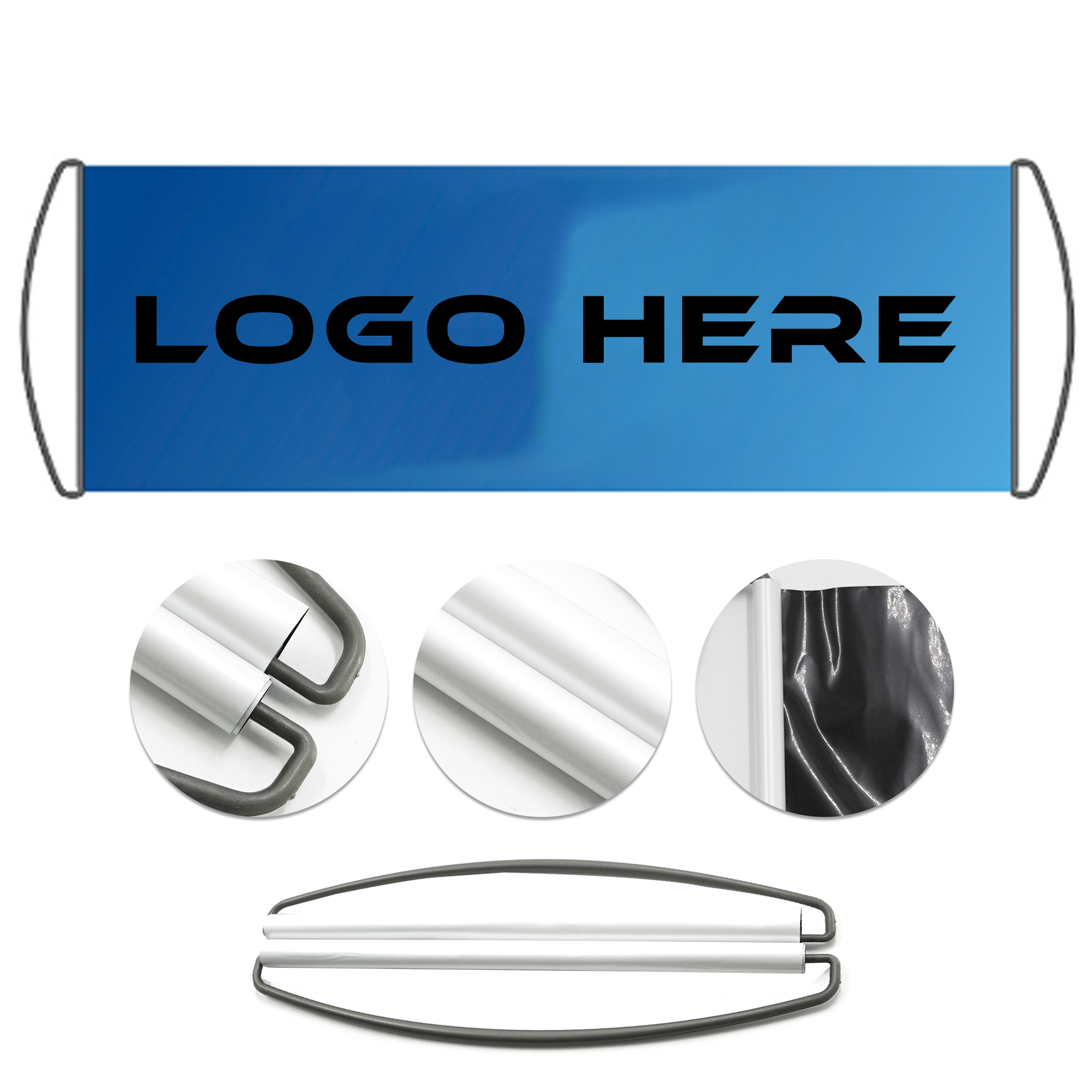 Retractable Hands Rolling Banner 1
