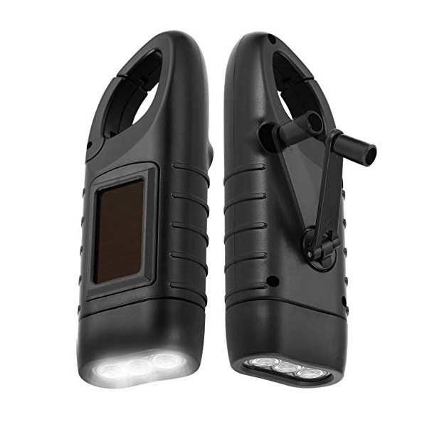 Hand Cranking Solar Powered Flashlight 6