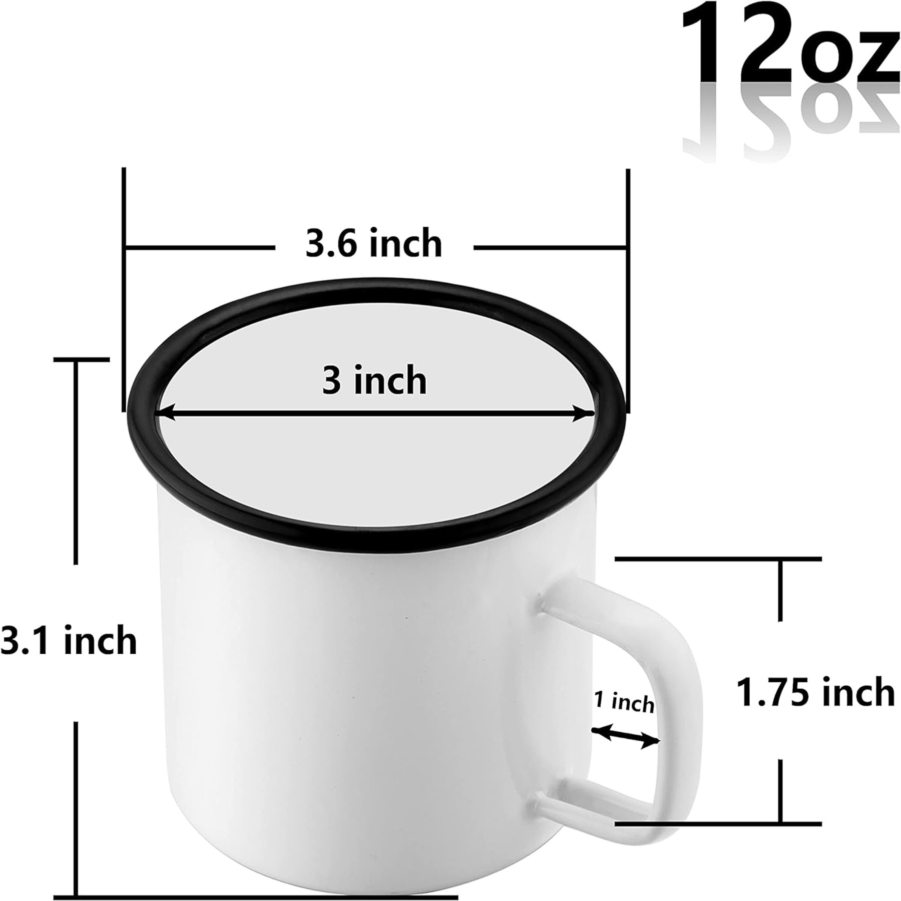 12 OZ Enamel Campfire Mugs 2