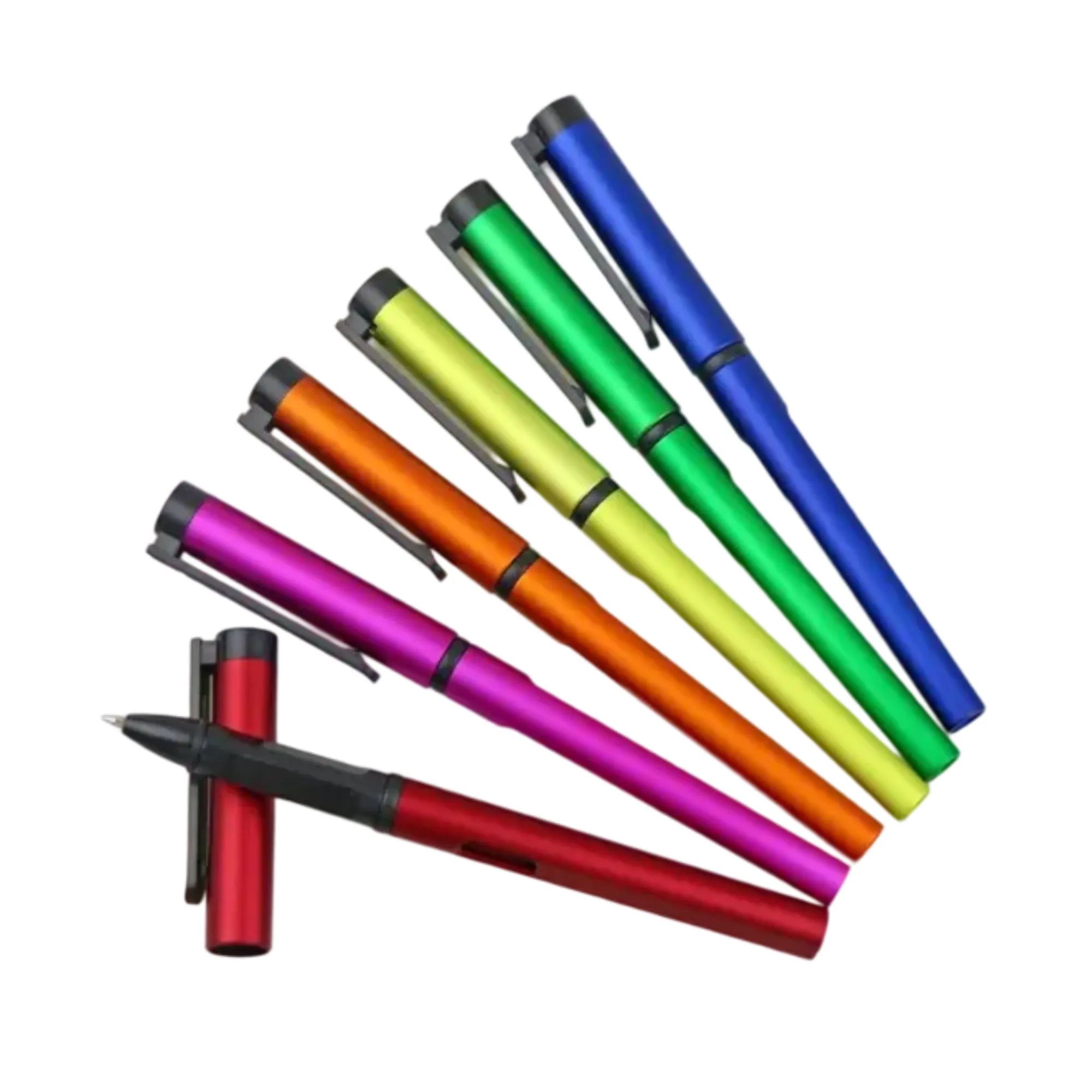 Colorful Metal Capped Logo Printable Ballpoint Pens 1