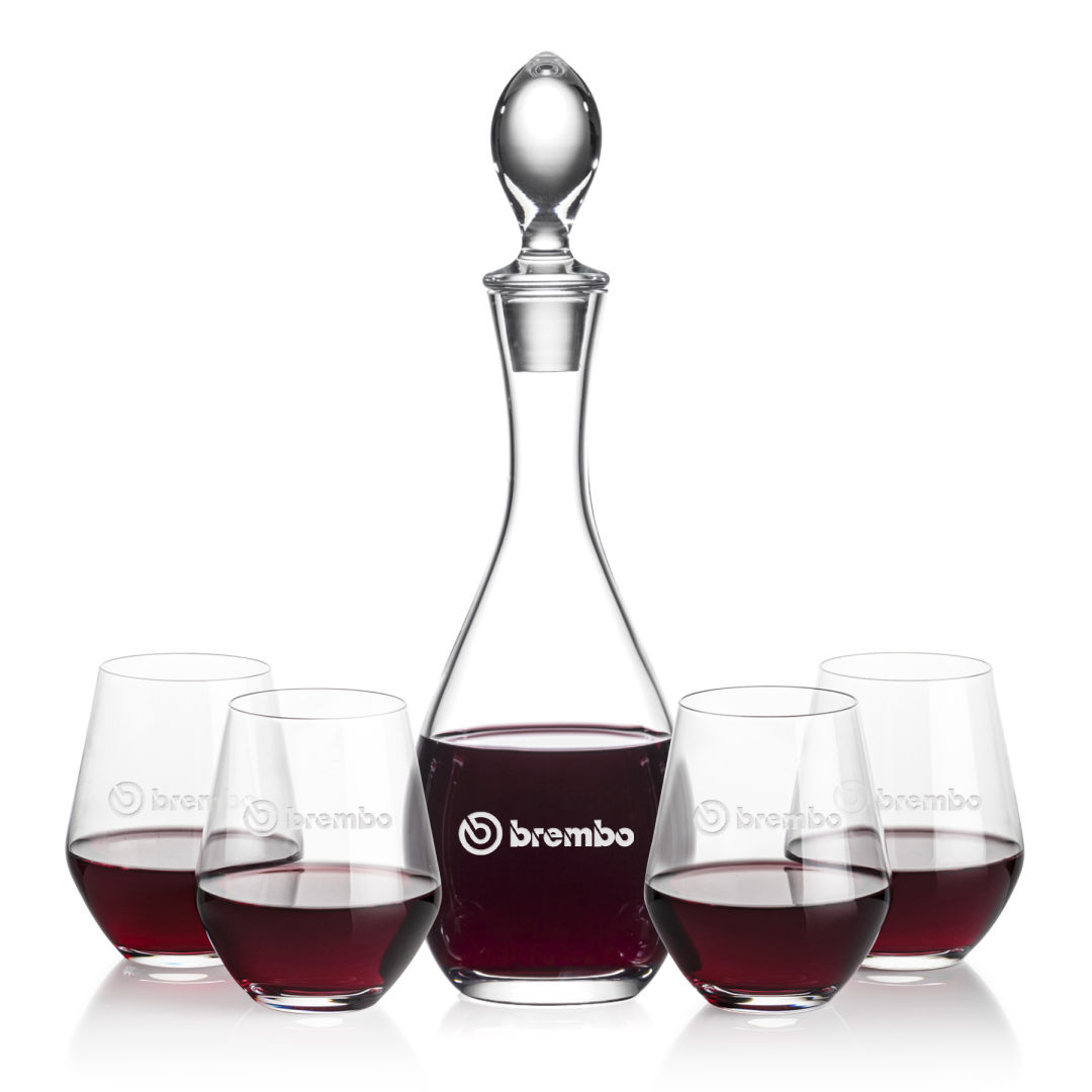 Malvern Decanter & Reina Stemless Wine 4