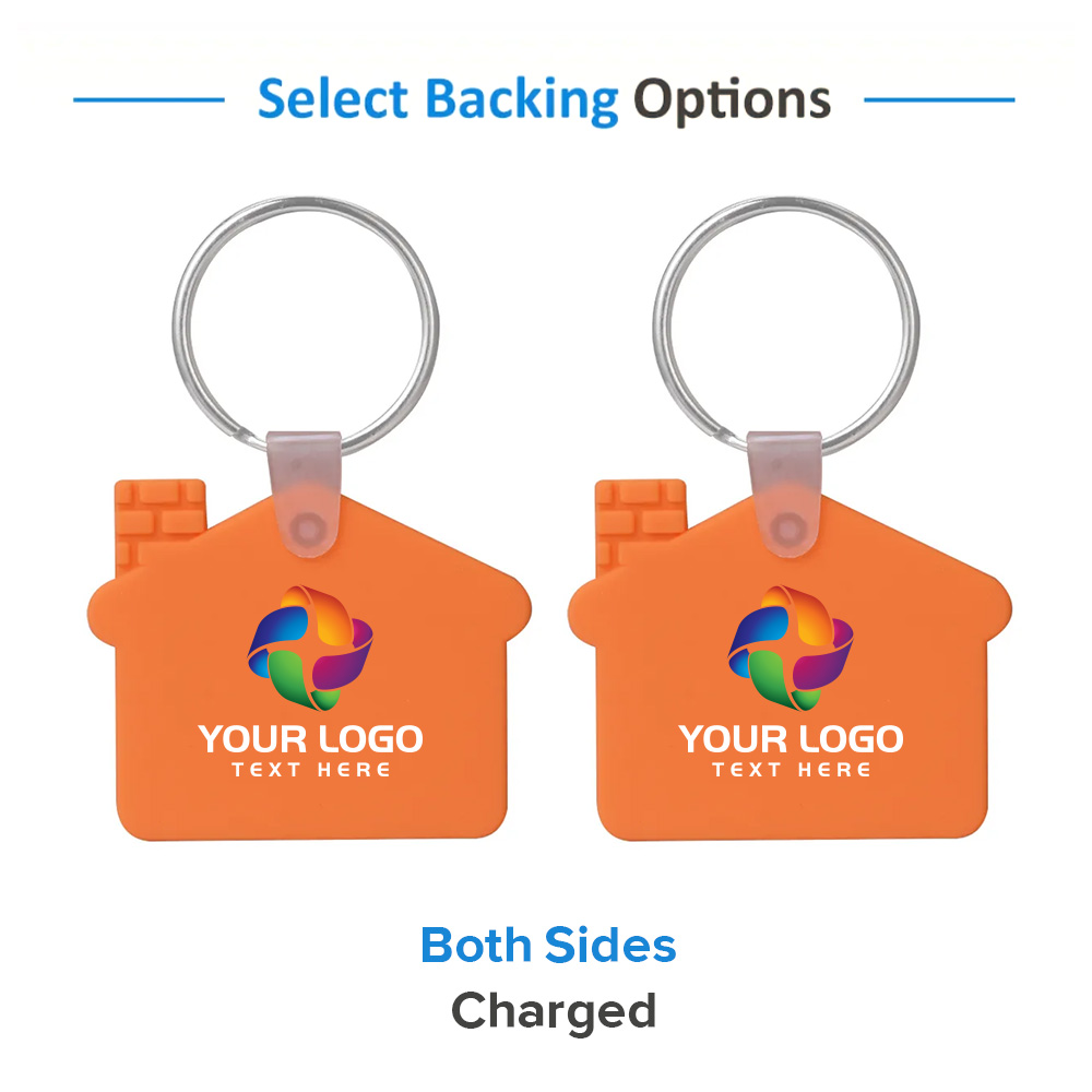 Custom House Shaped Silicone Keychain 20