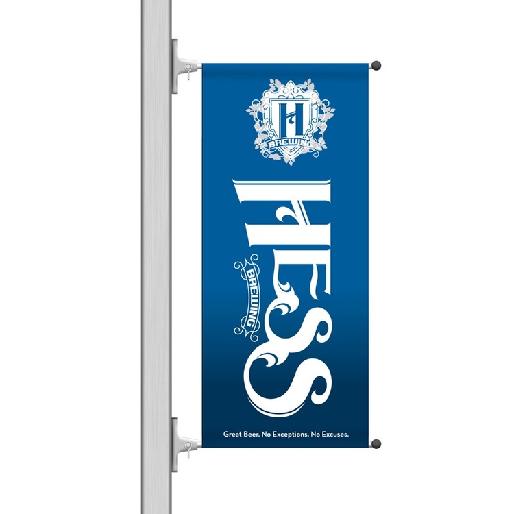 Boulevard light pole Banner Kit - Single-Sided, Premium Film - 24"W x 72"H 4