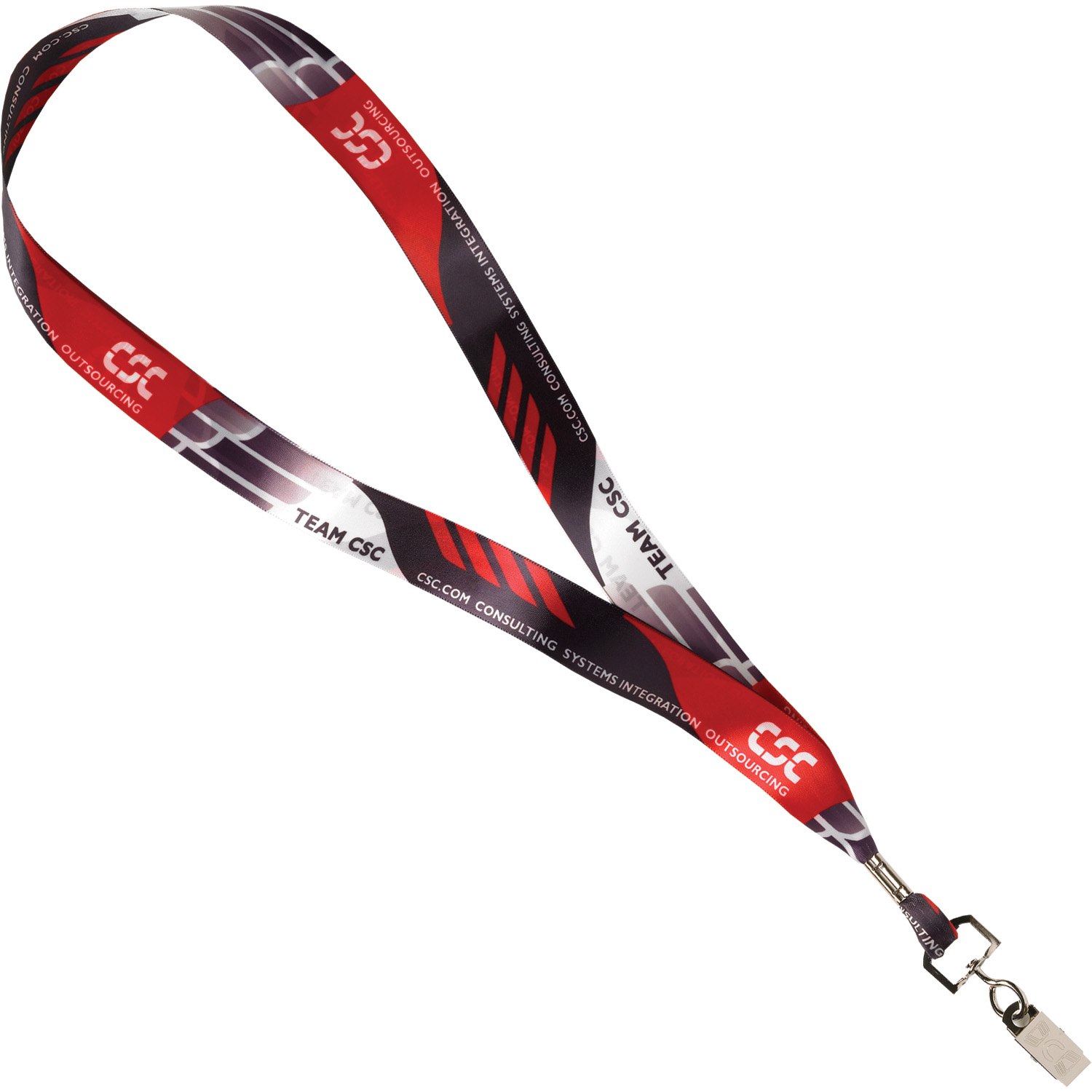7/8" Full Color Satin Lanyard 2
