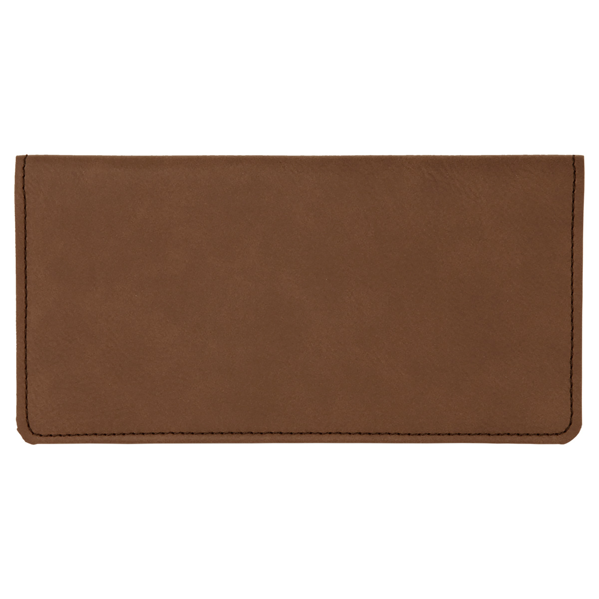 Dark Brown Leatherette Checkbook Cover 1