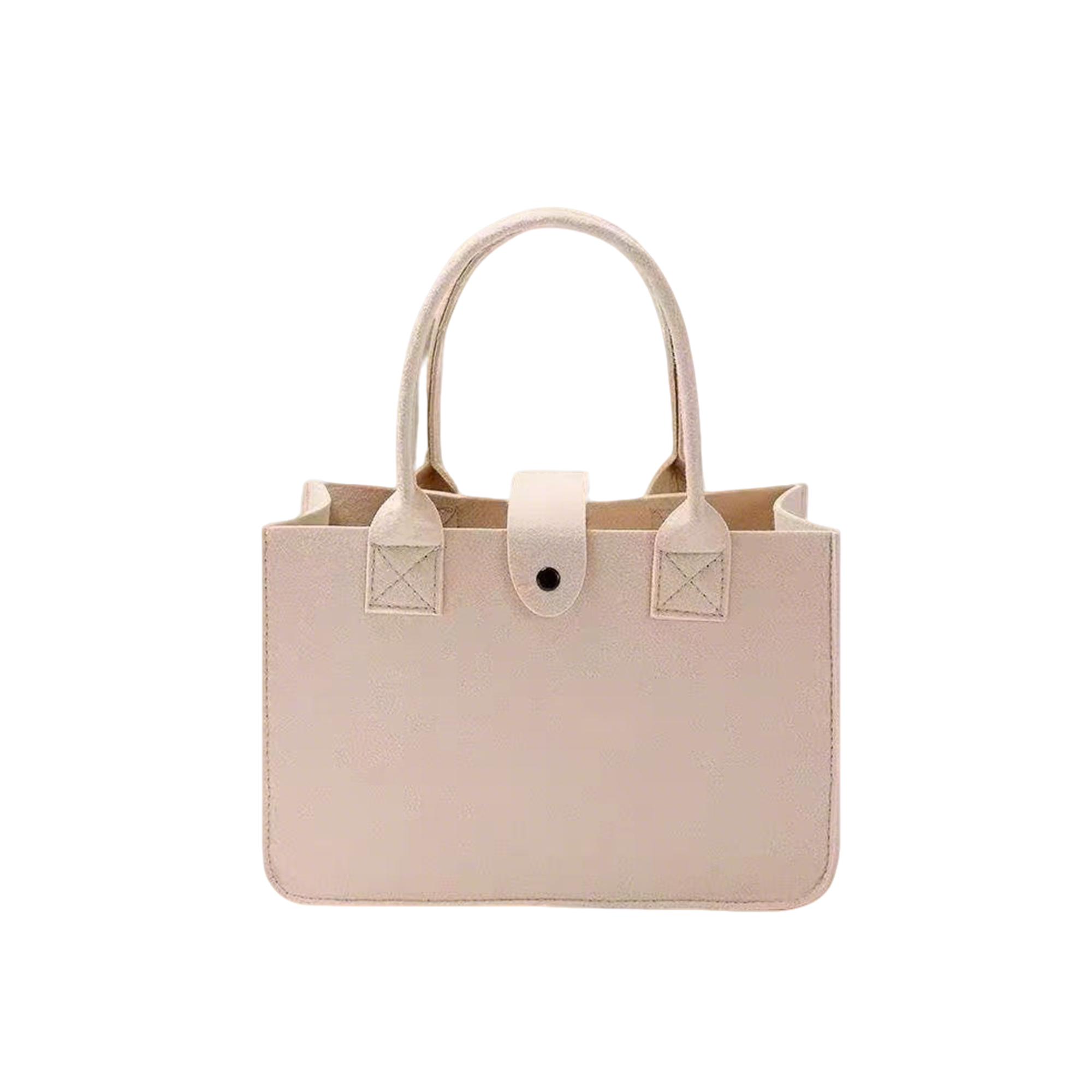 Structured Felt Utility Tote With Buckle Closure 13