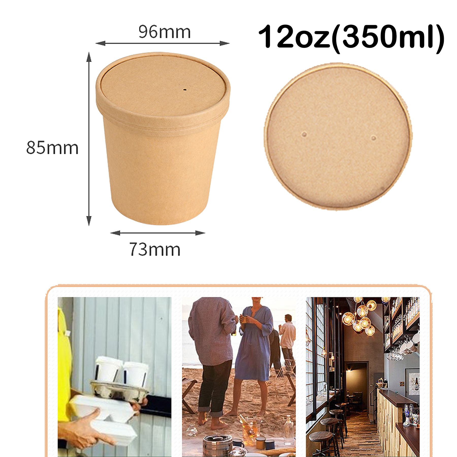 26 Oz Kraft Paper Containers for Food 2