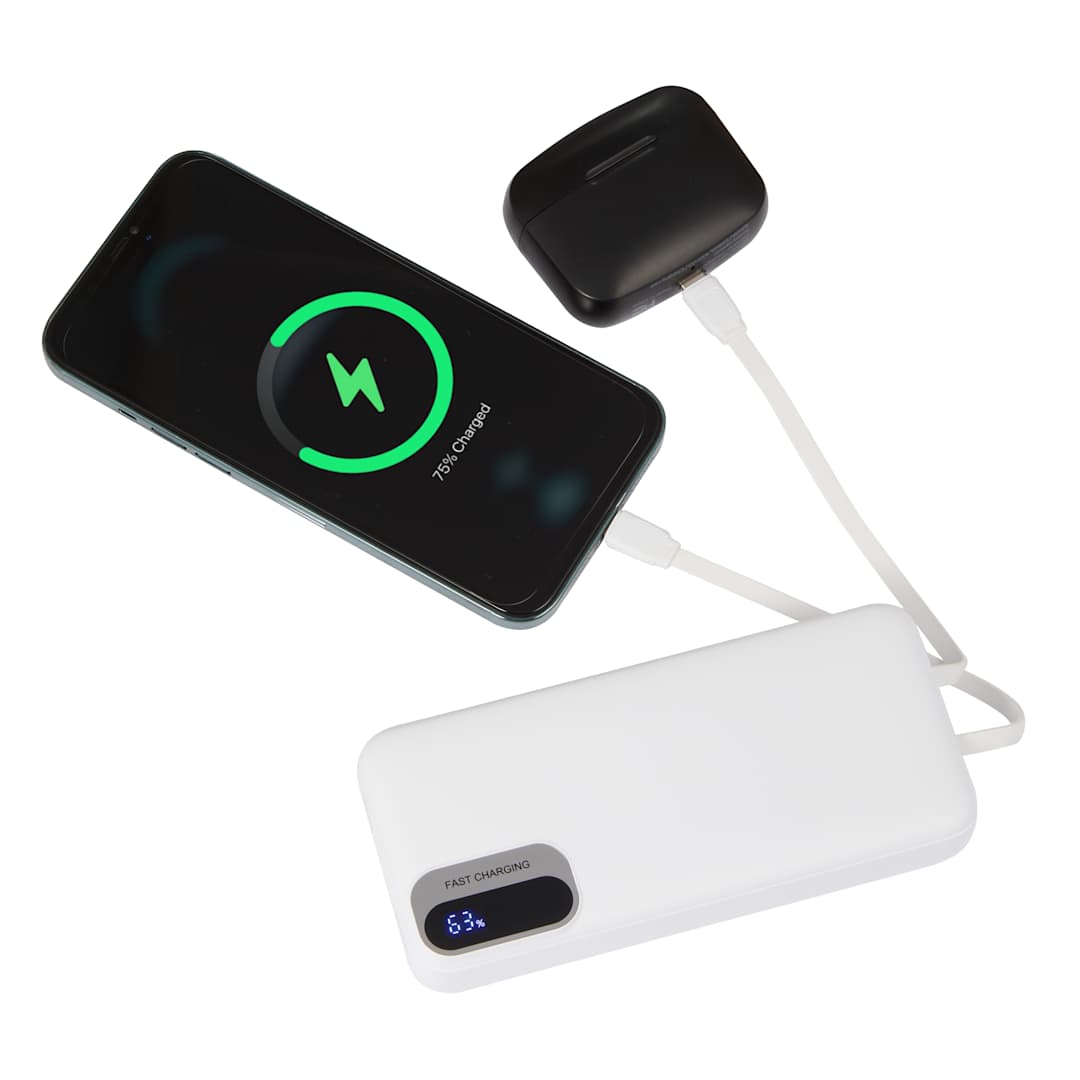 Laptop Power 20,000 mAh PD Power Bank with Cables 74