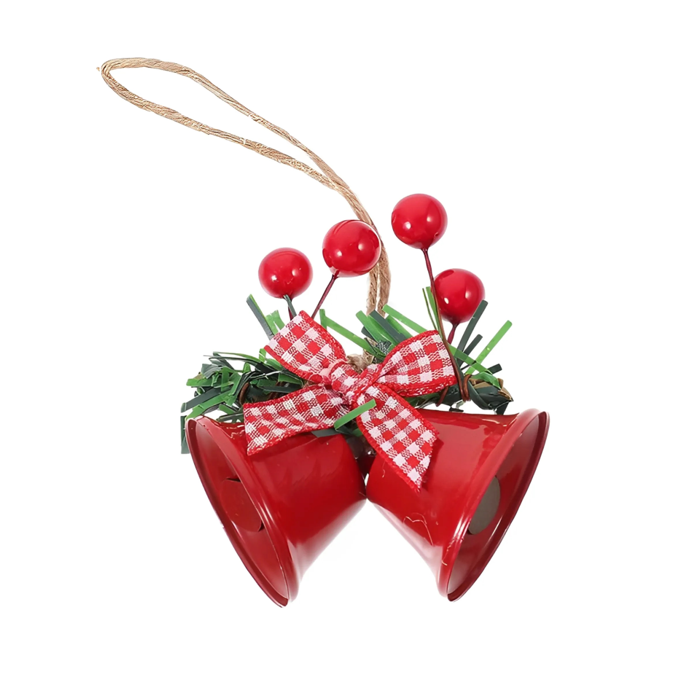 Iron Christmas Day Decoration With Double Horn Bells 7
