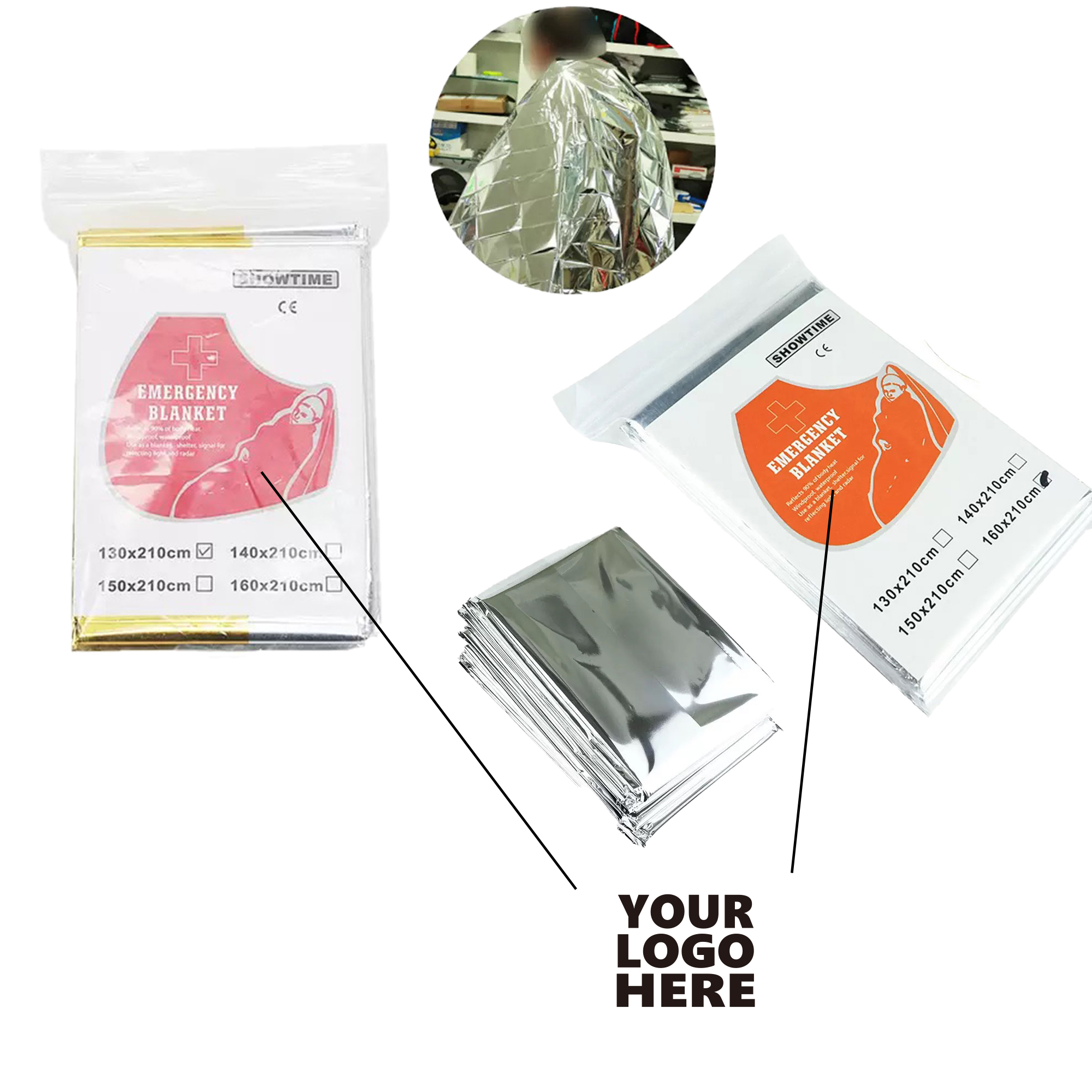 Waterproof PET Emergency Thermal Blanket 2