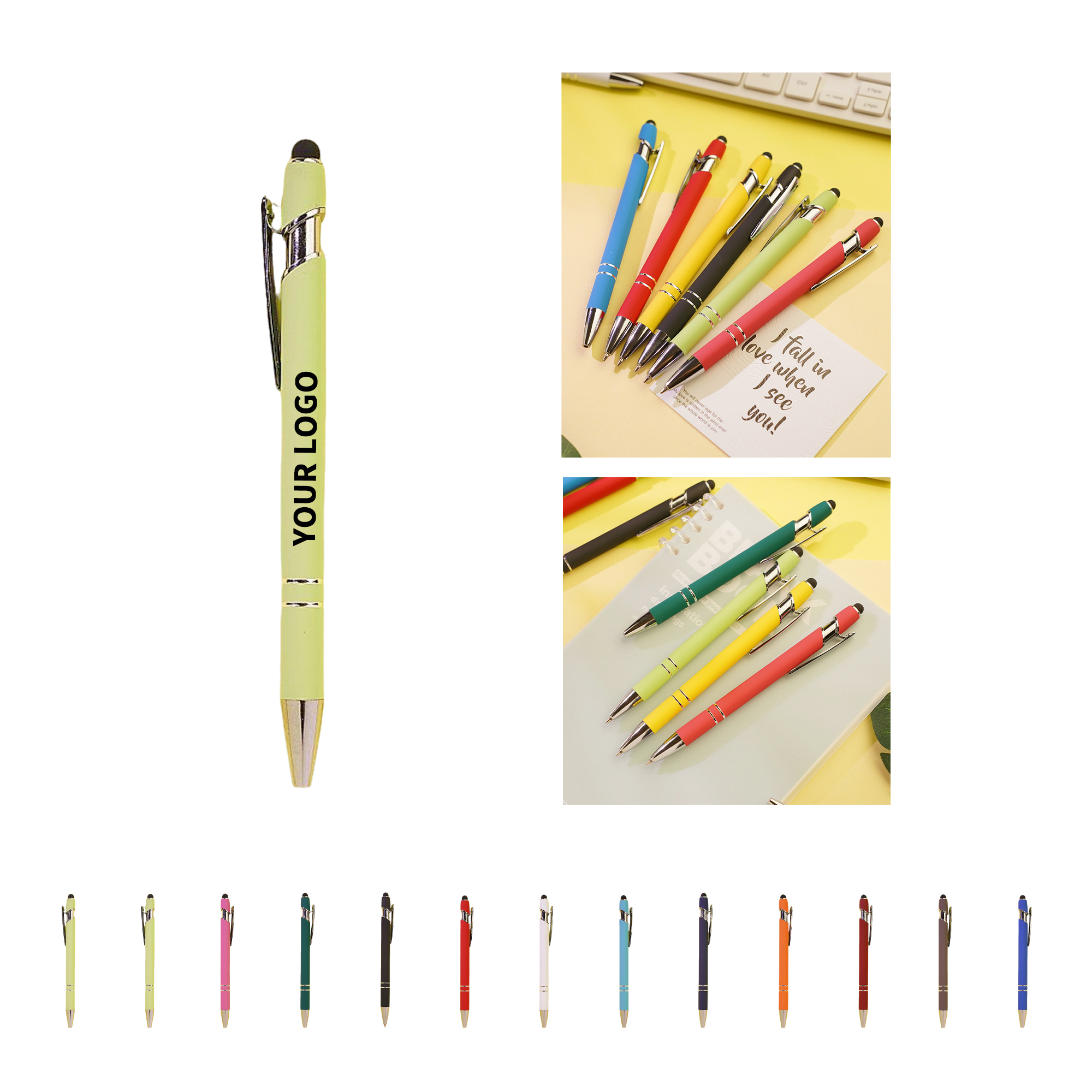 Retractable Aluminum Stylus Ballpoint Pen 15