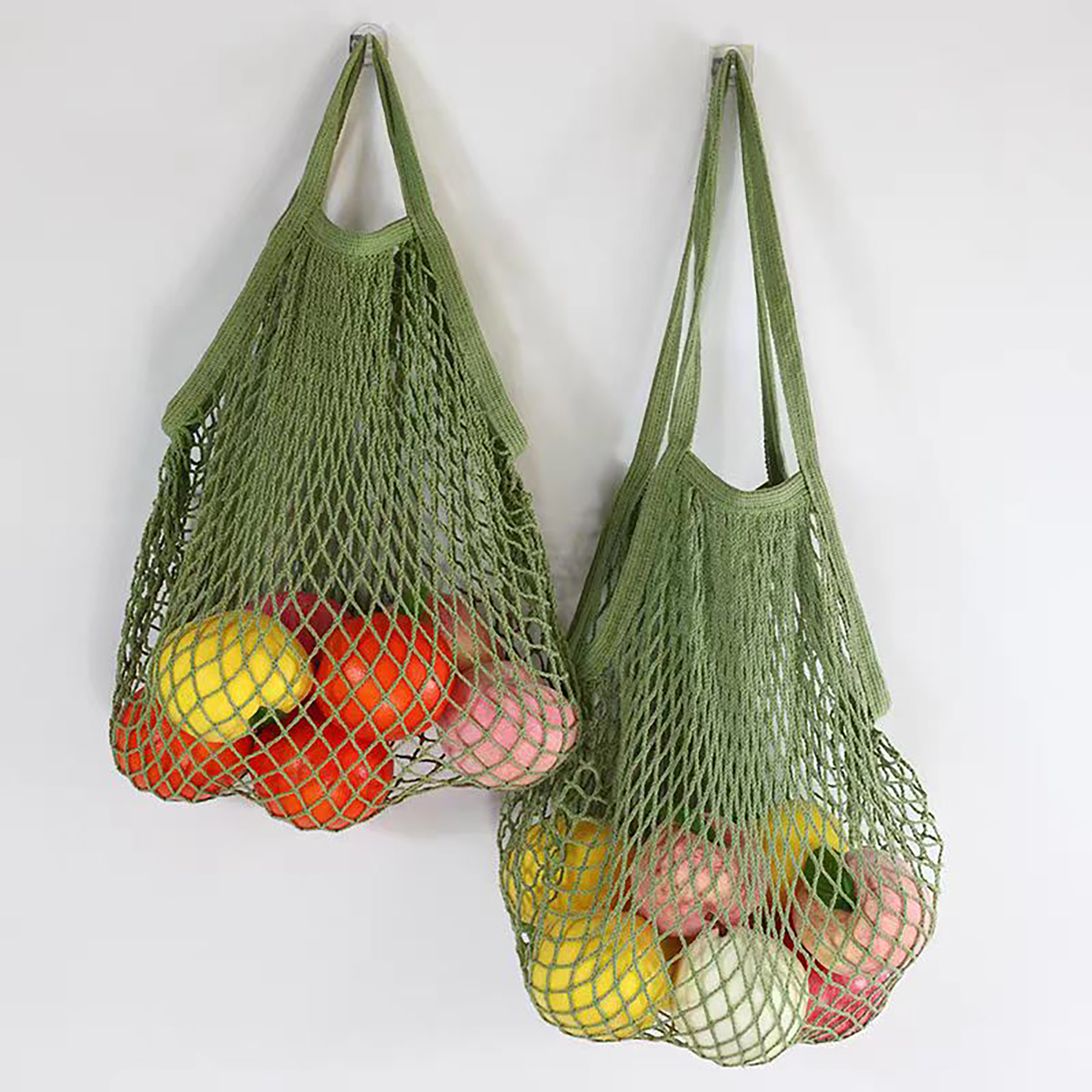 Reusable Mesh Washable Cotton Rope Shopping Bag 19