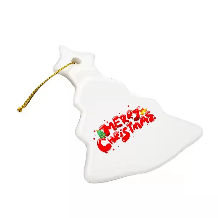 Tree Shape Ceramic Christmas Ornament 5