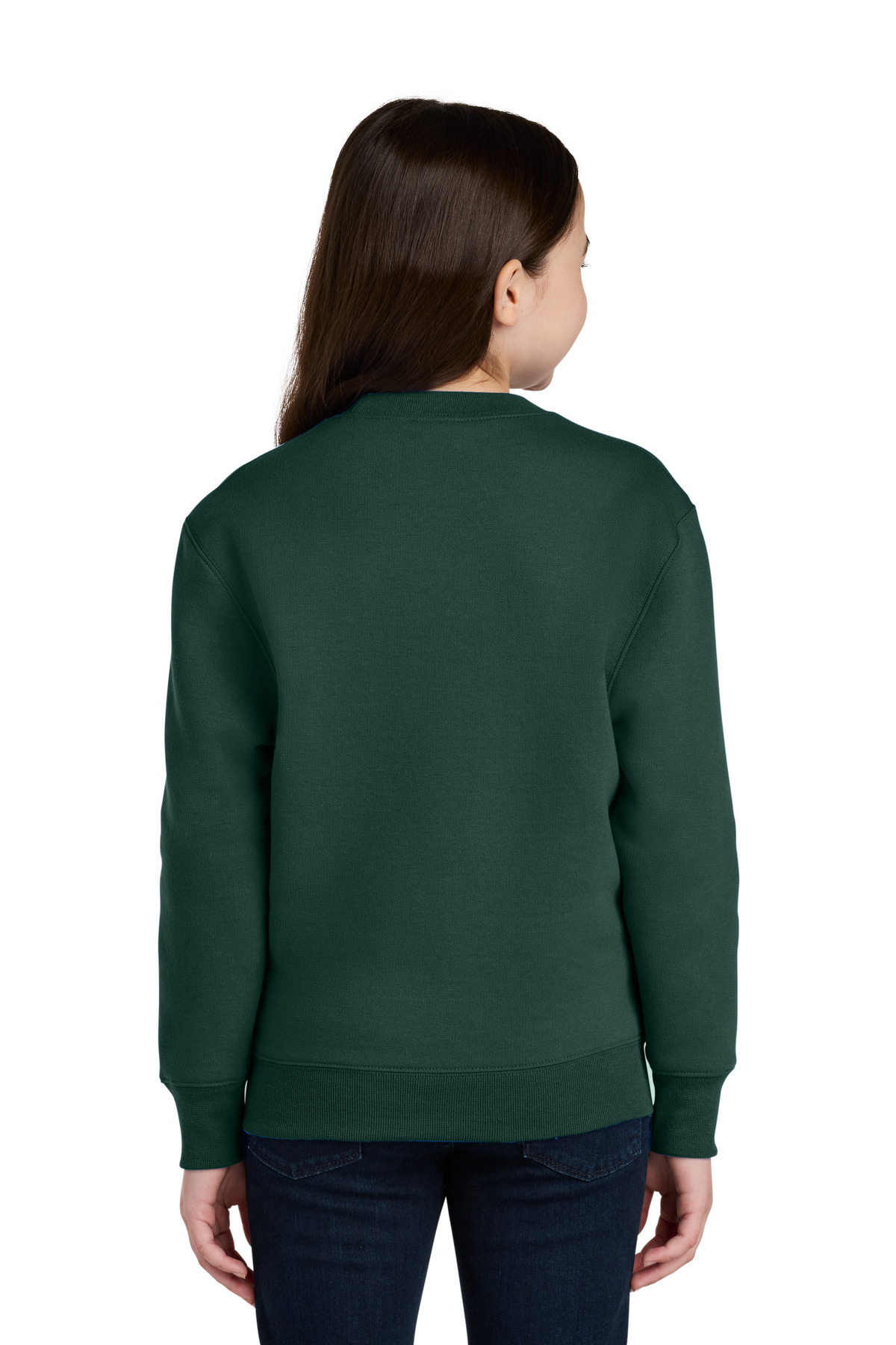 Port & Co Youth Core Fleece Crewneck Pocket Sweatshirt PC78YPKT 34