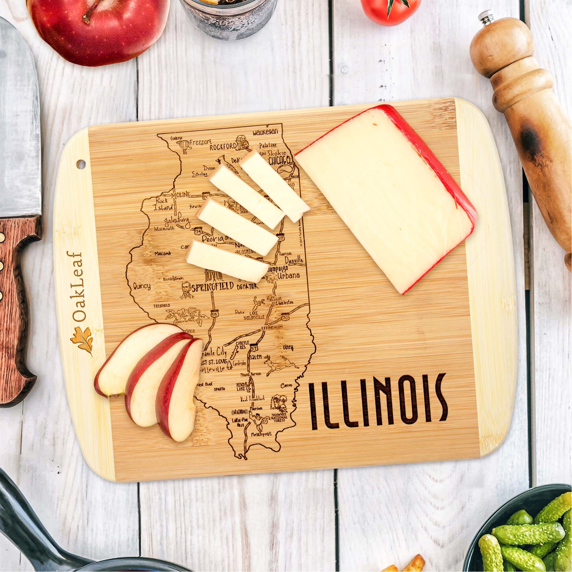 A Slice of Life Illinois Serving & Cutting Board 6