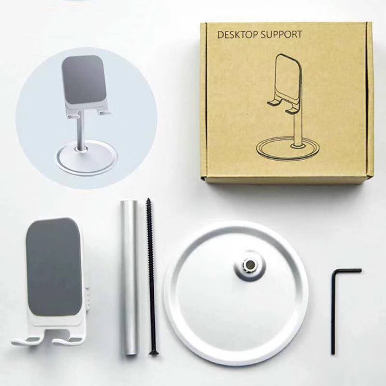 Adjustable Aluminum Desktop Phone Stand 6