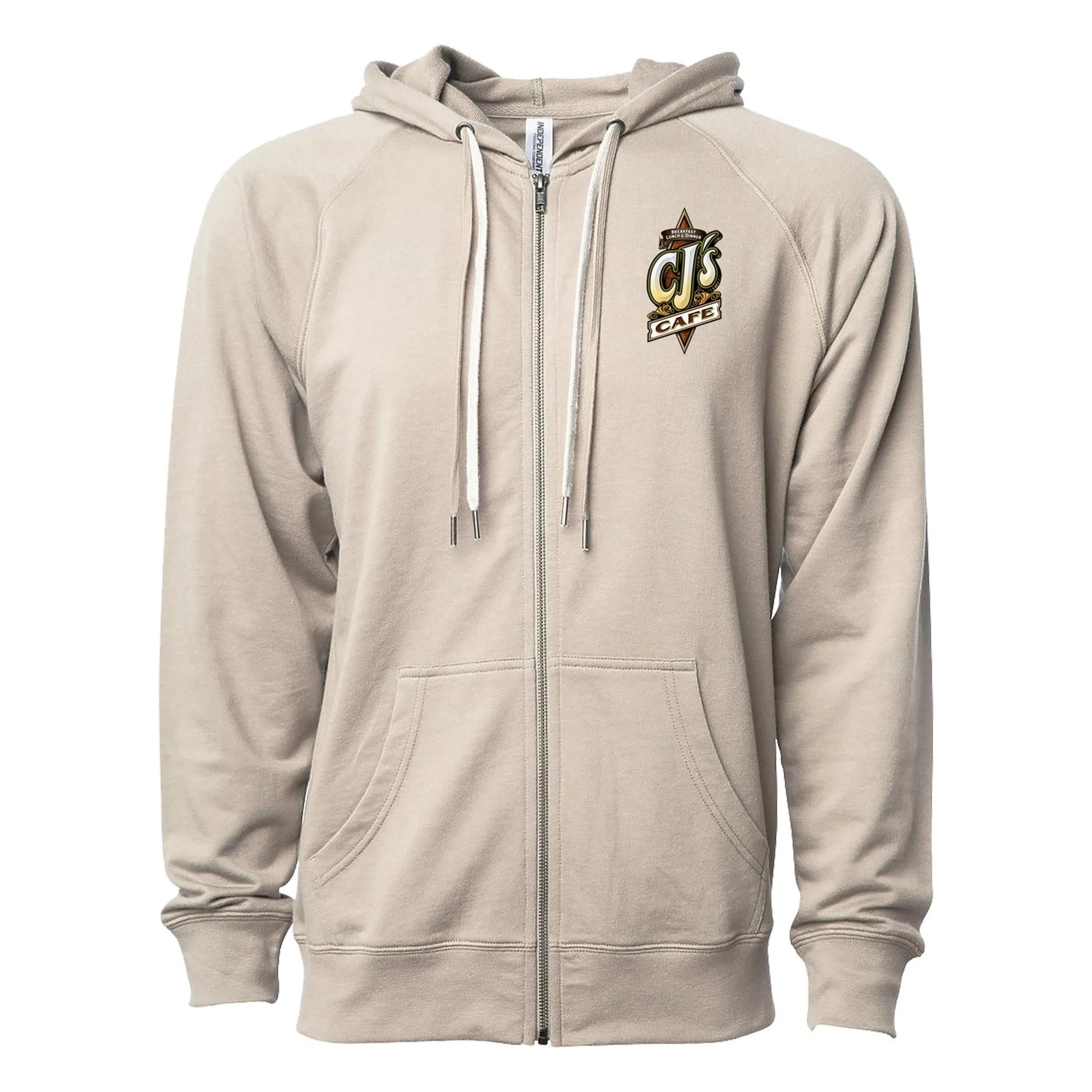 Unisex Lightweight Loopback Terry Zip Hood 26