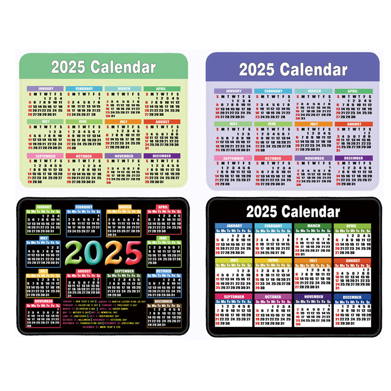 Custom Calendar Mouse Pad With Stitched Edge 2