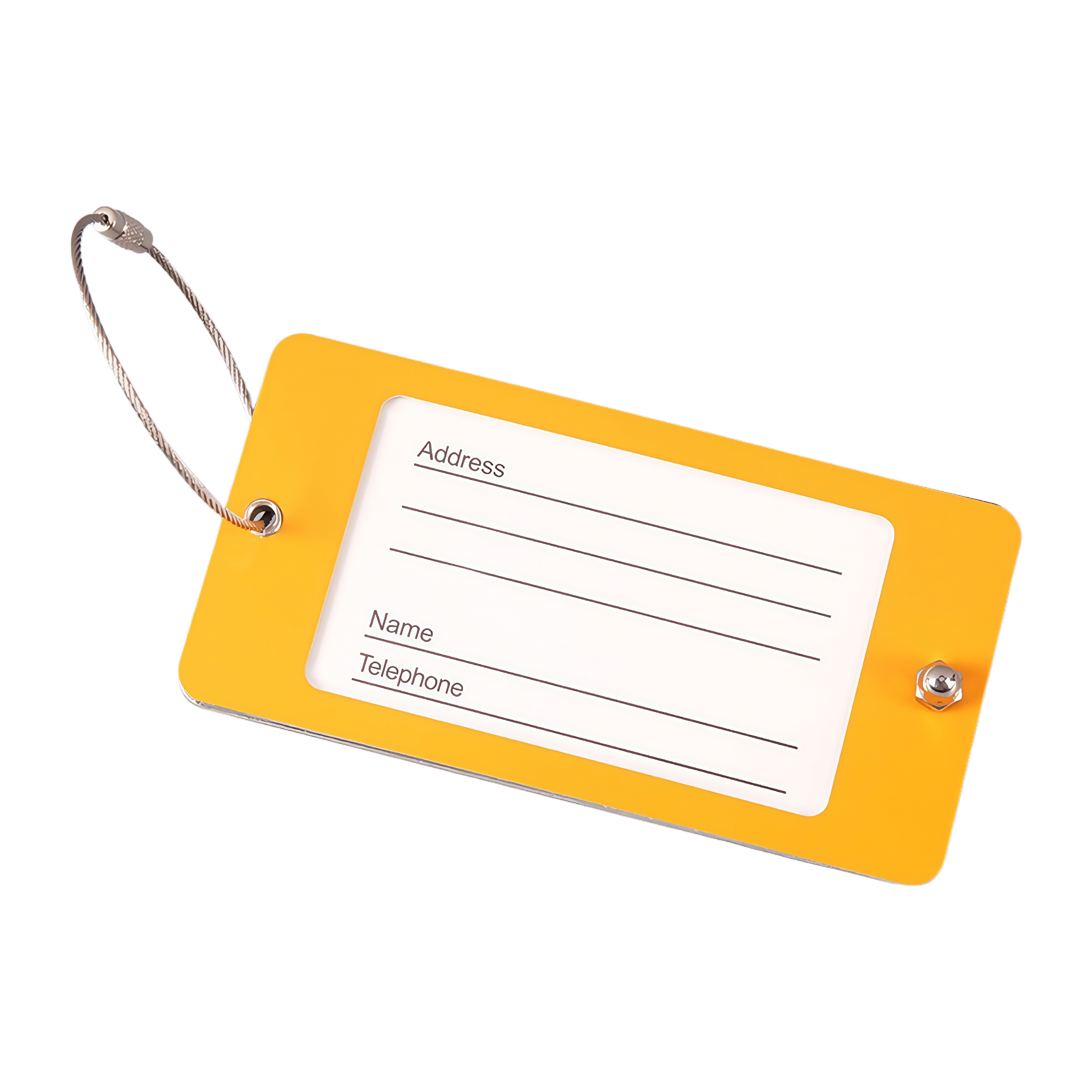 Metal Luggage Tag- Aluminum Alloy Double Layer Card Holder 8