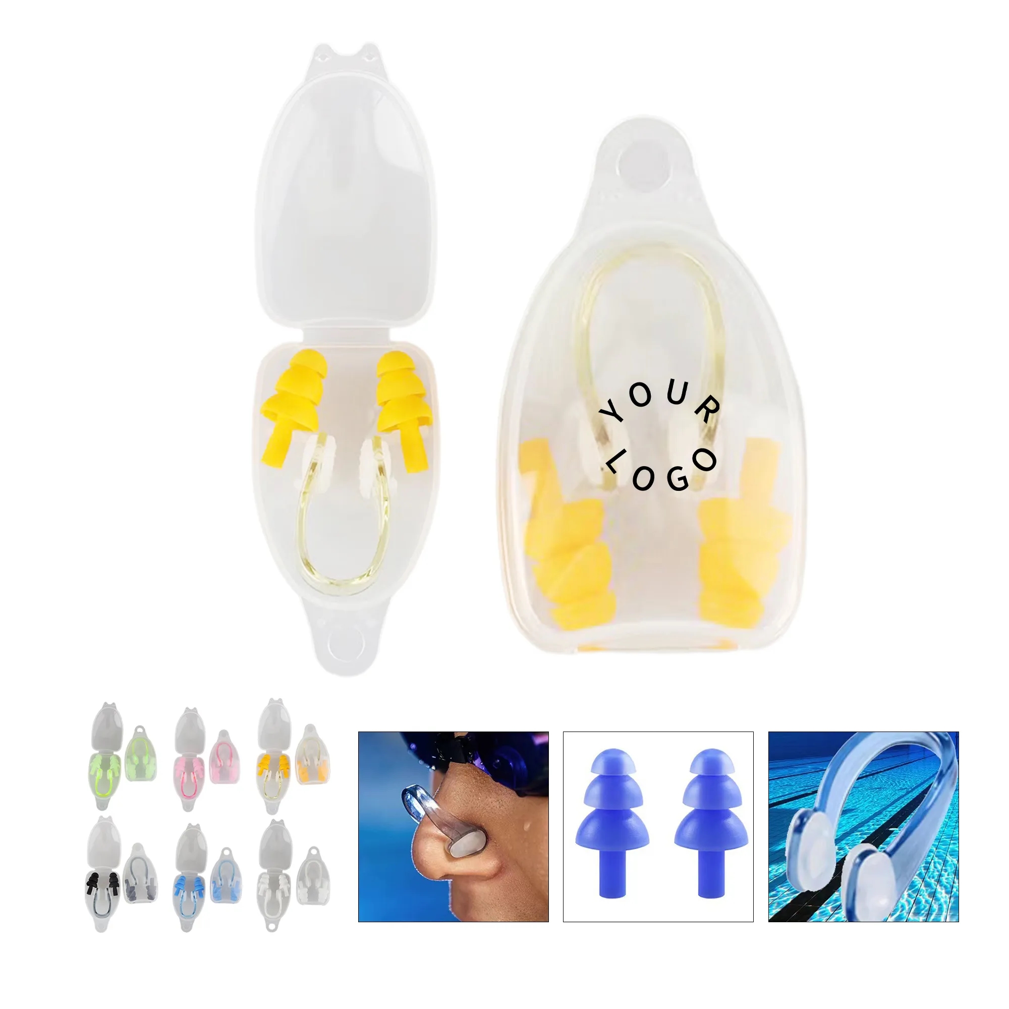Swimming Nose Clip and Ear Plugs Set for Water Sports 2