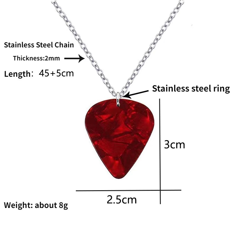 Plastic Custom Music Pick Necklace 4