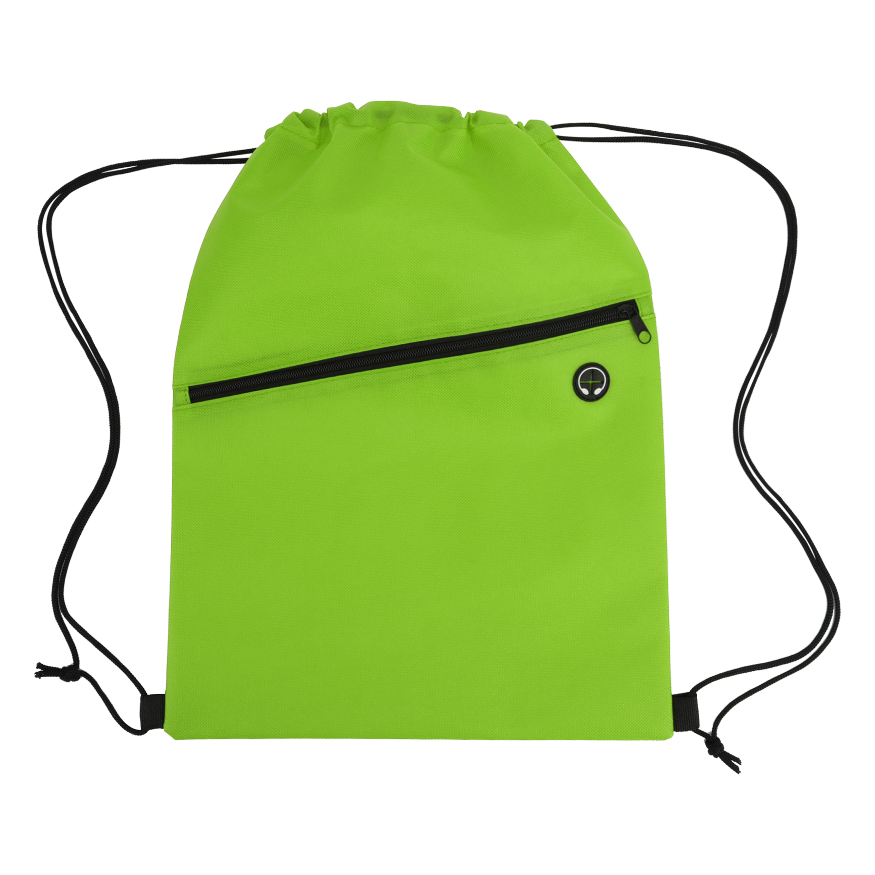 Non-Woven Sports Drawstring Bag with Front Zipper 9