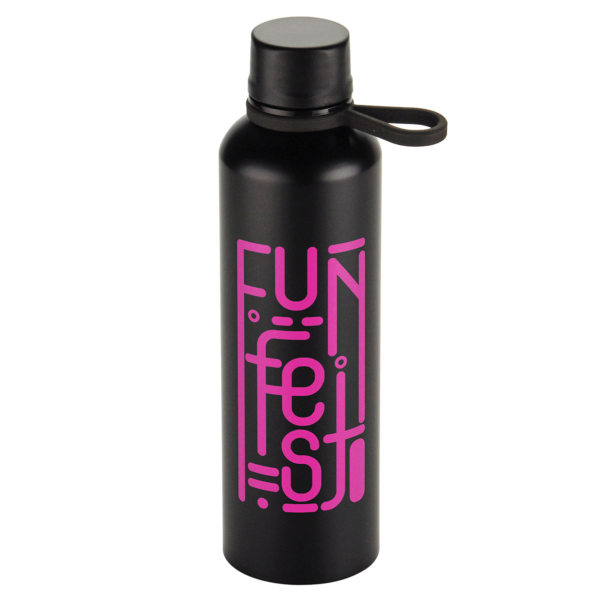 Avento 25 oz Recycled Aluminum Bottle with Silicone Loop 16