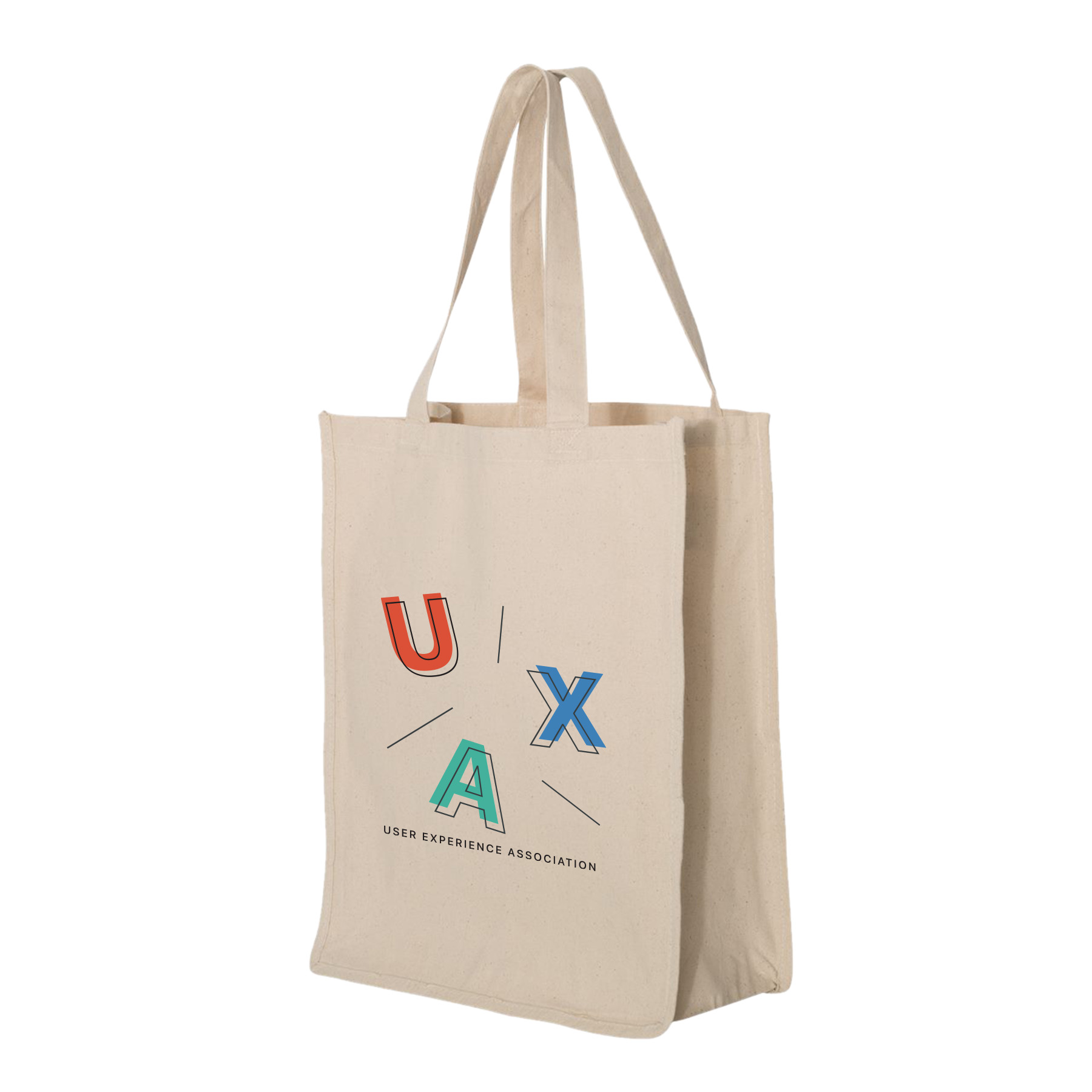 12 oz. Natural Heavy Cotton Canvas 27L Jumbo Shopping Tote Bag_R112NBT 2