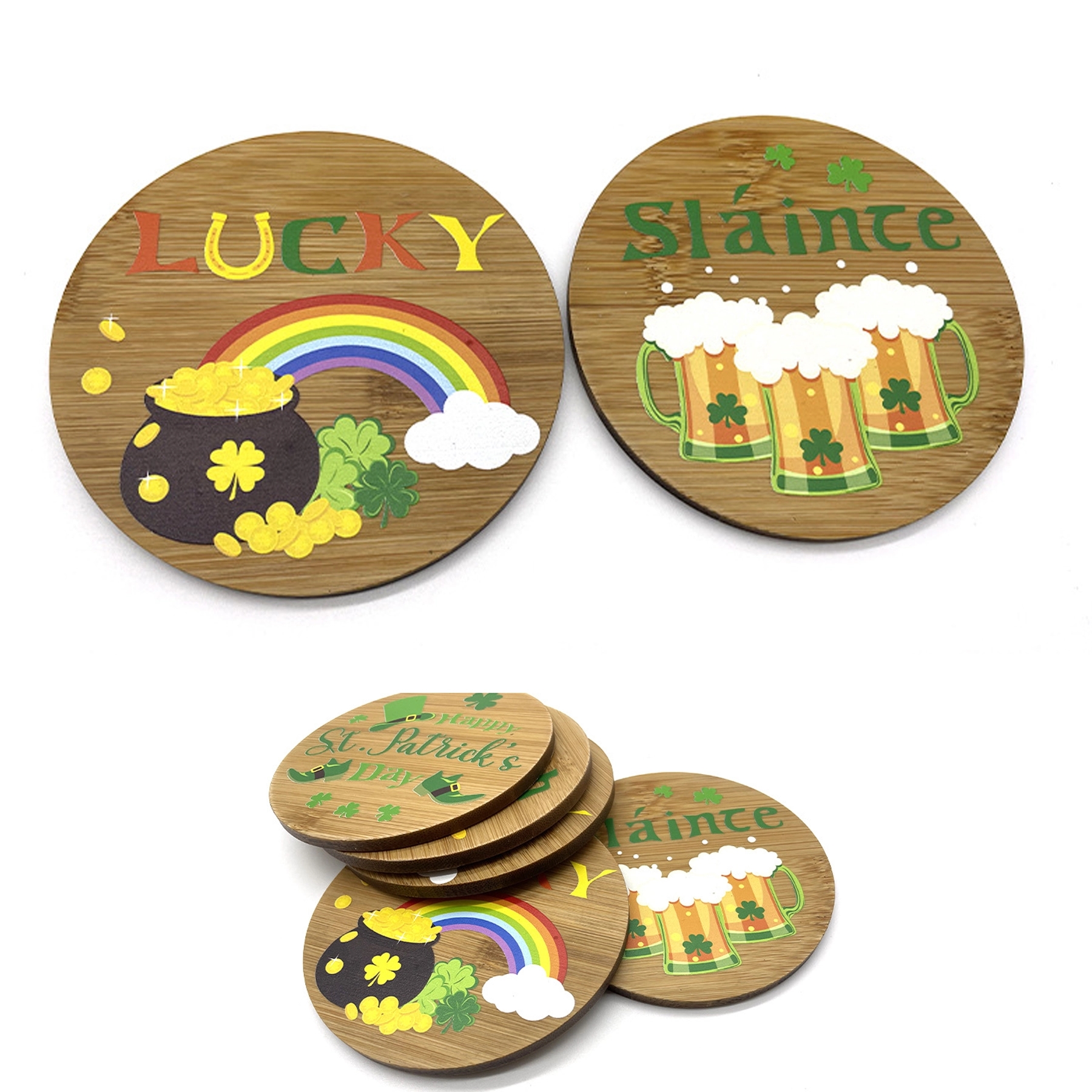 Solid Wood Color Coaster 2