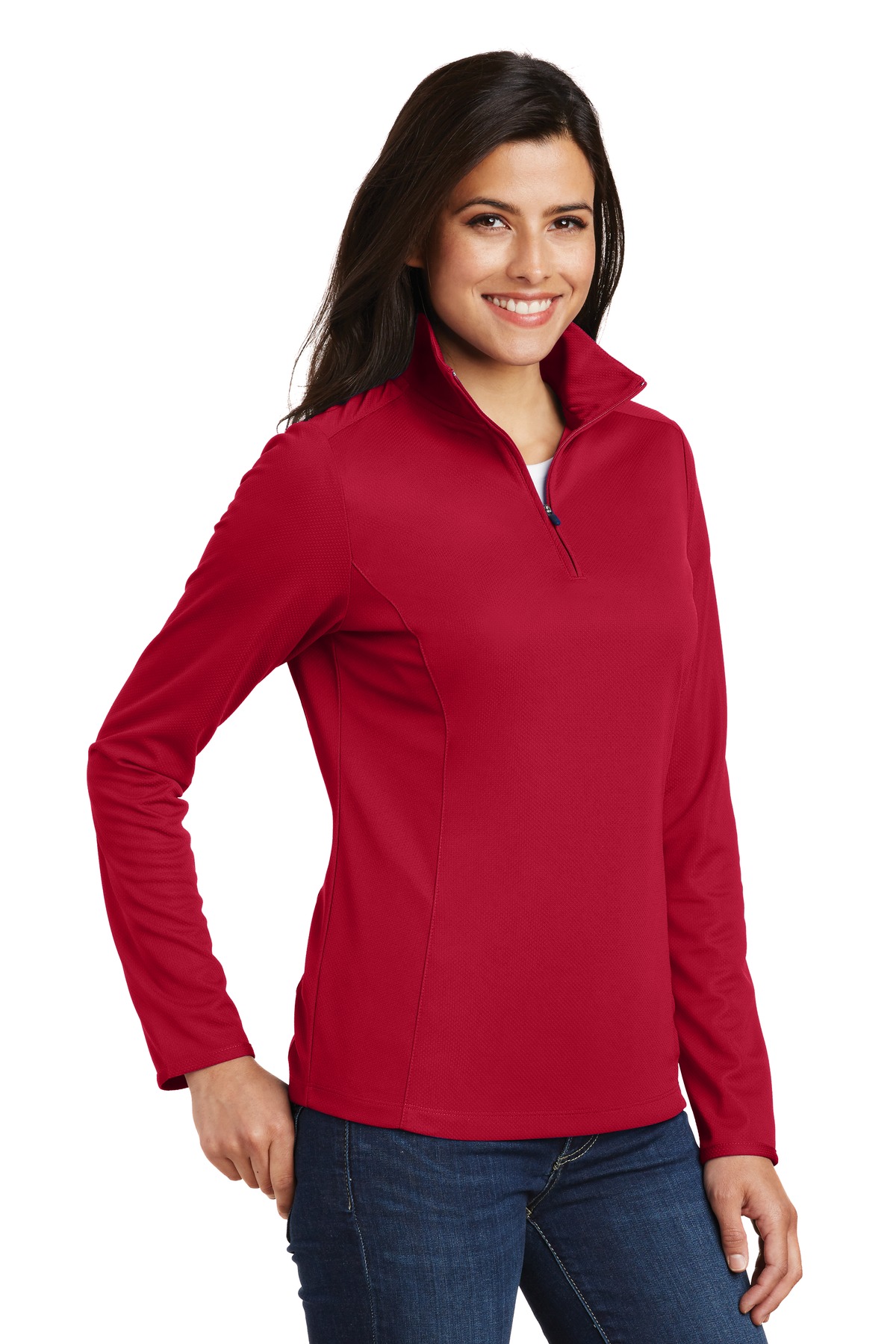 Port Authority® Women's Pinpoint Mesh 1/2-Zip 47