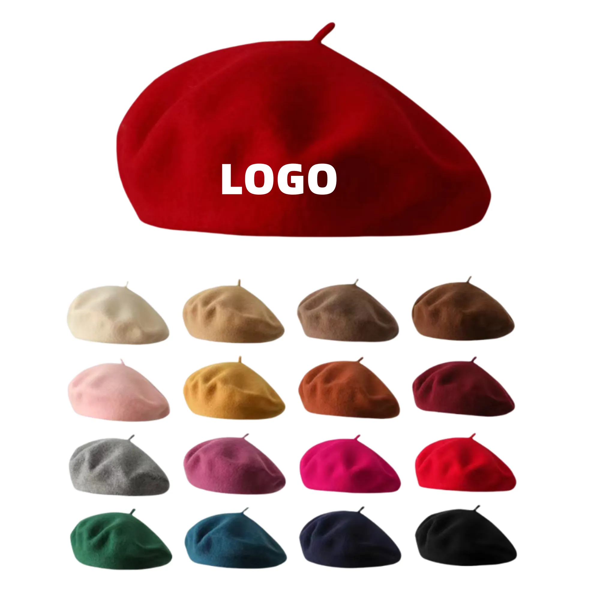 Wool Beret Hat for Women