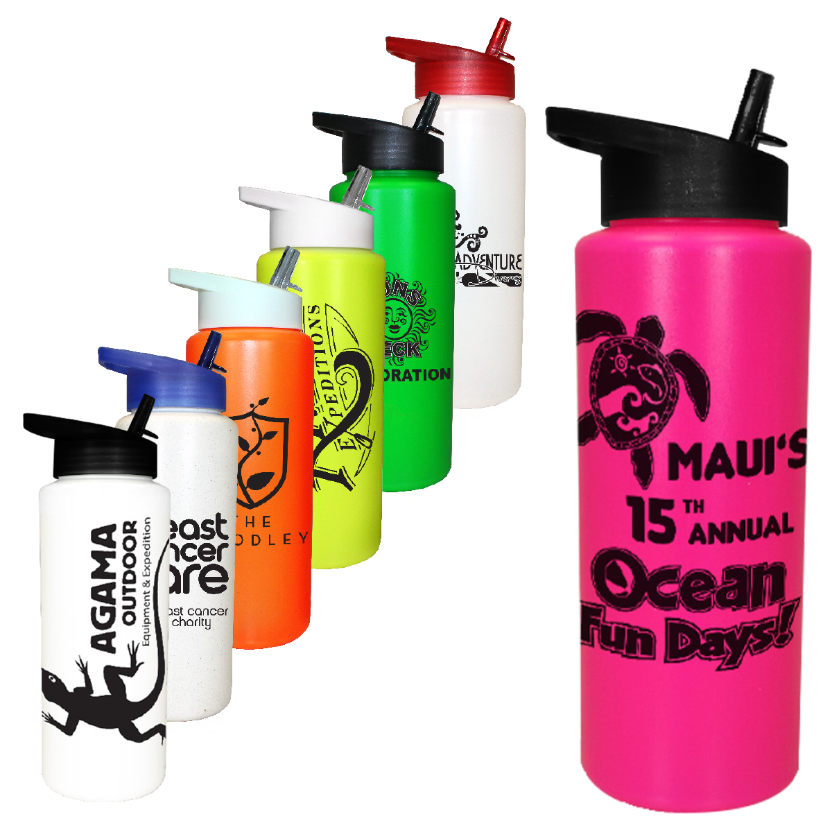 32 oz. Sports Bottle with Straw Cap Lid 21