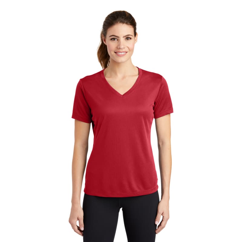 Sport-Tek Women's PosiCharge RacerMesh V-Neck Tee. 30