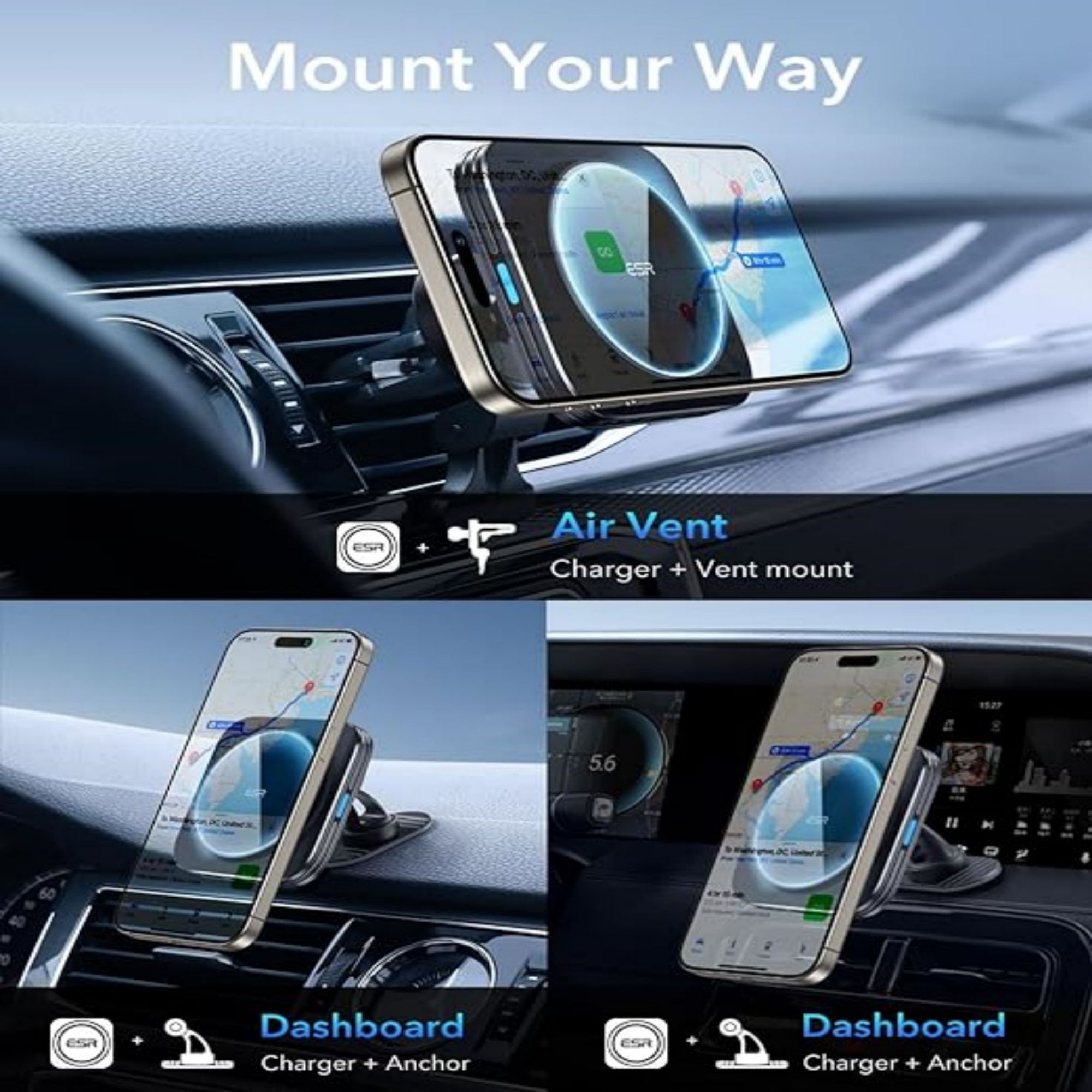 Magnetic Wireless Car Charger 4