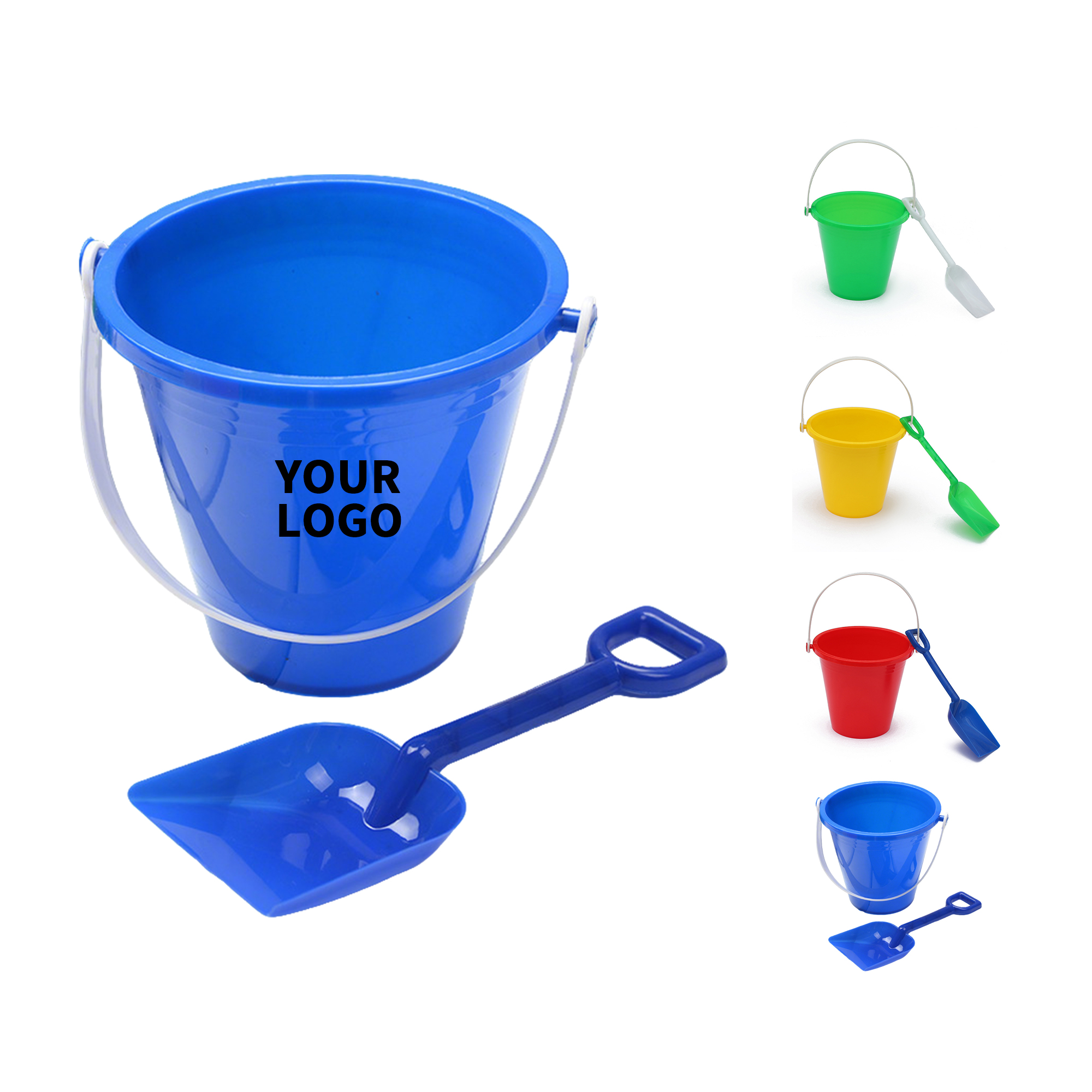 Nine Inch Sand Bucket With Shovel Set For Beach Play 9" x 9" 1