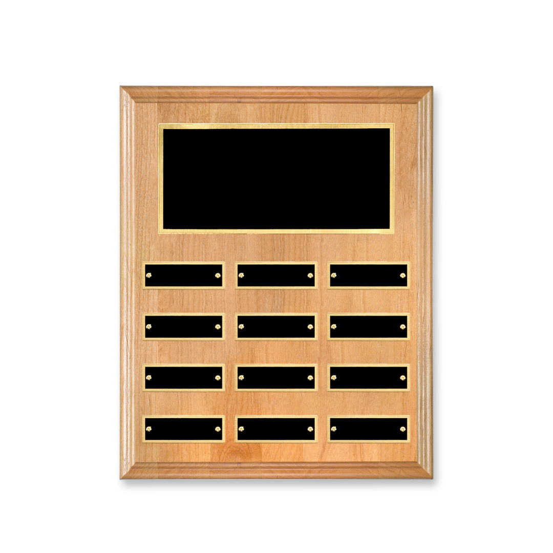 Erindale (Vert) Perpetual Plaque - Red Alder/Gold 10