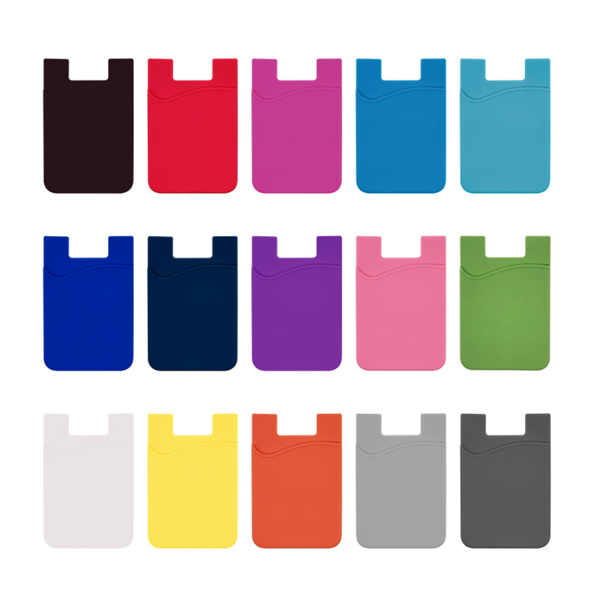 MOQ50 Silicone Adhesive Card Holder Wallet 3